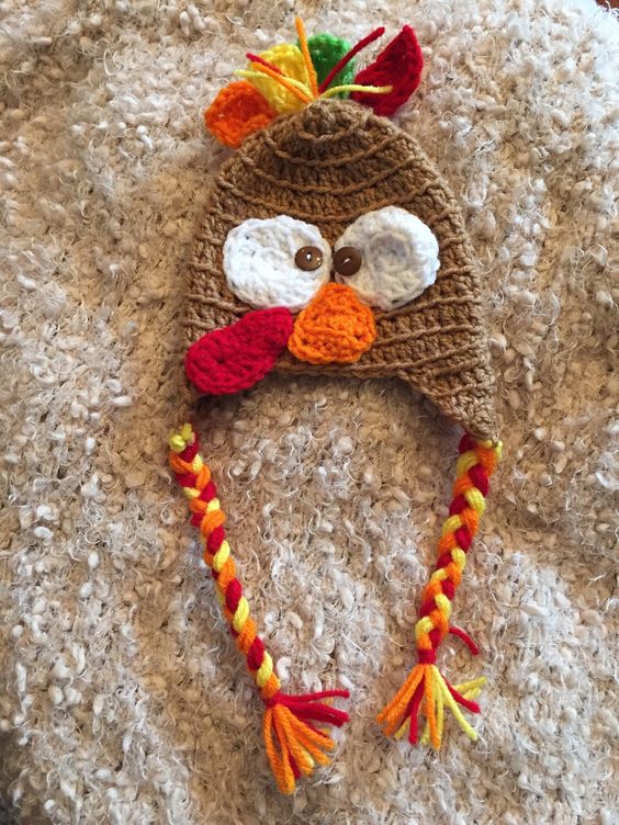 Handmade Turkey Thanksgiving Beanie