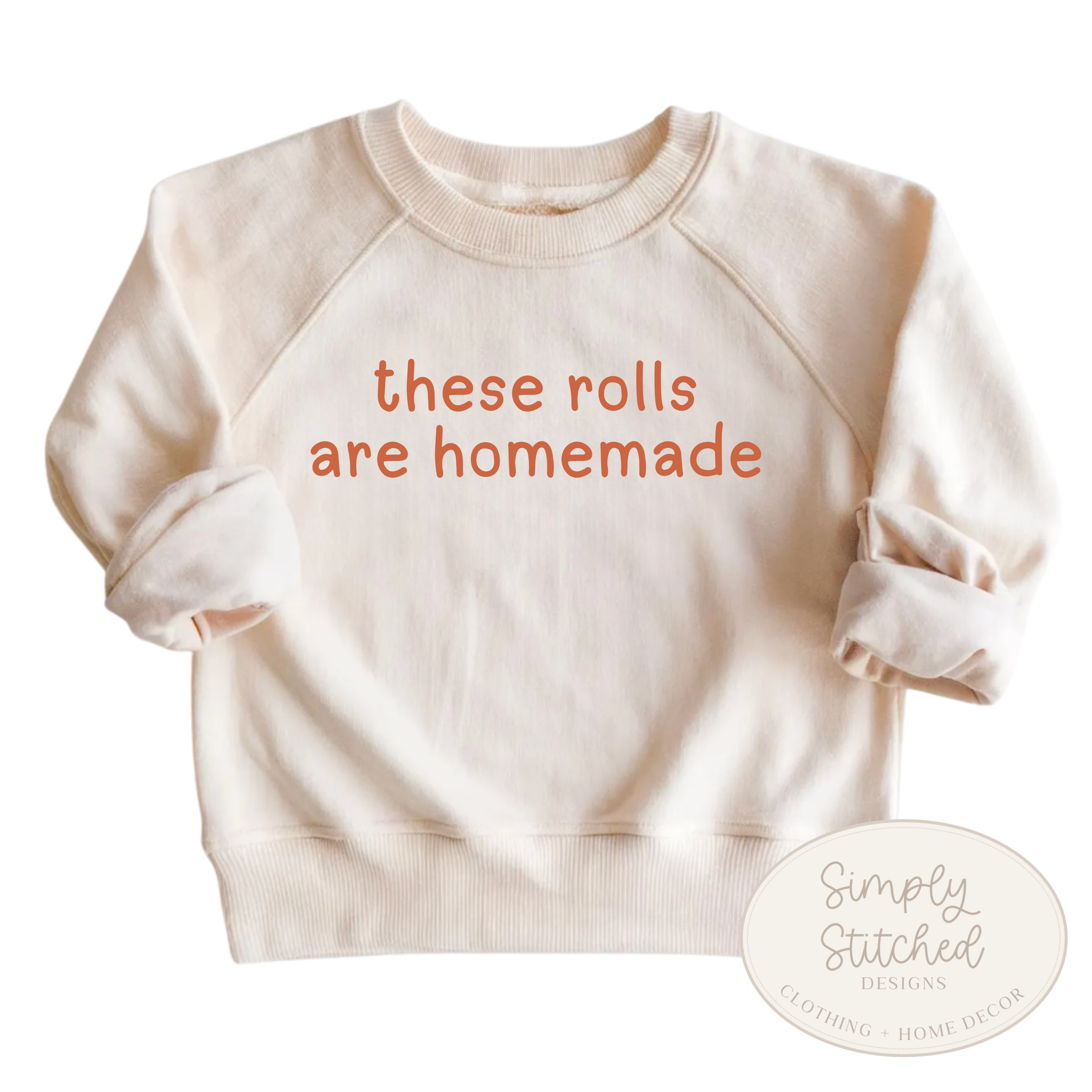 These Rolls Are Homemade Neutral Fall Outfit – Funny Thanksgiving Outfit for Kids