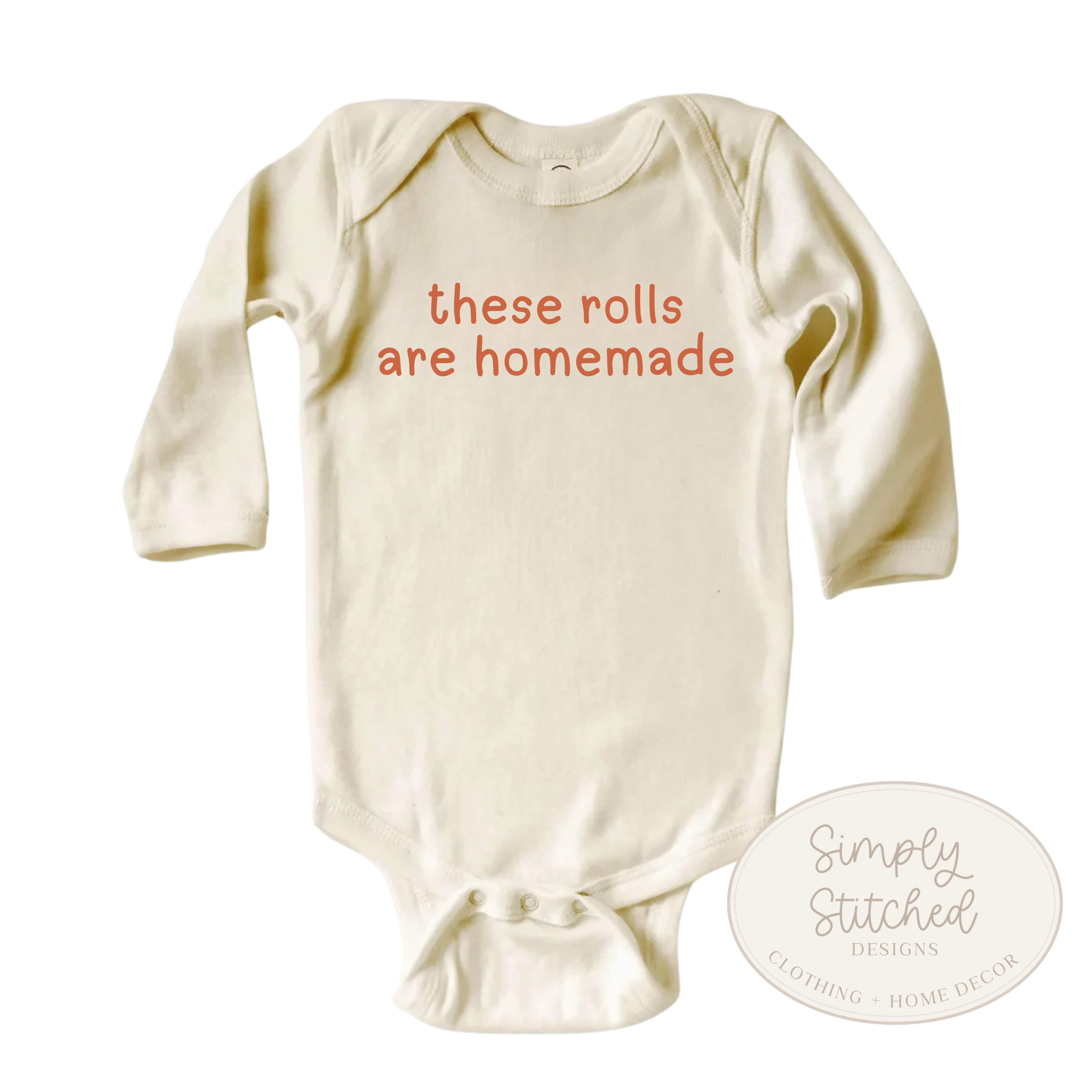 These Rolls Are Homemade Neutral Fall Outfit – Funny Thanksgiving Outfit for Kids