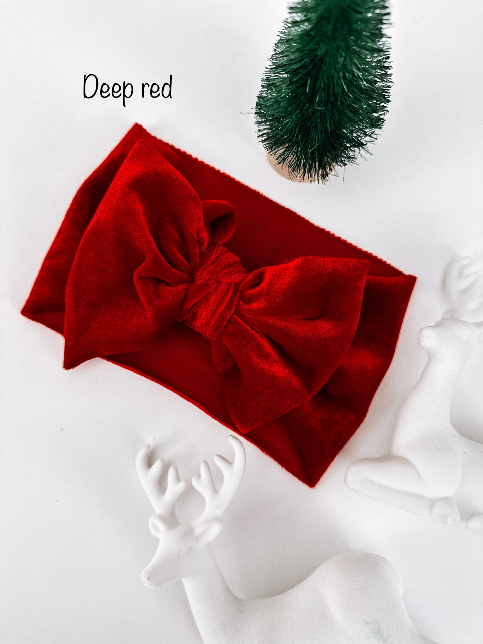 Christmas Colored Infant-Child Stretchy Velvet Headbands