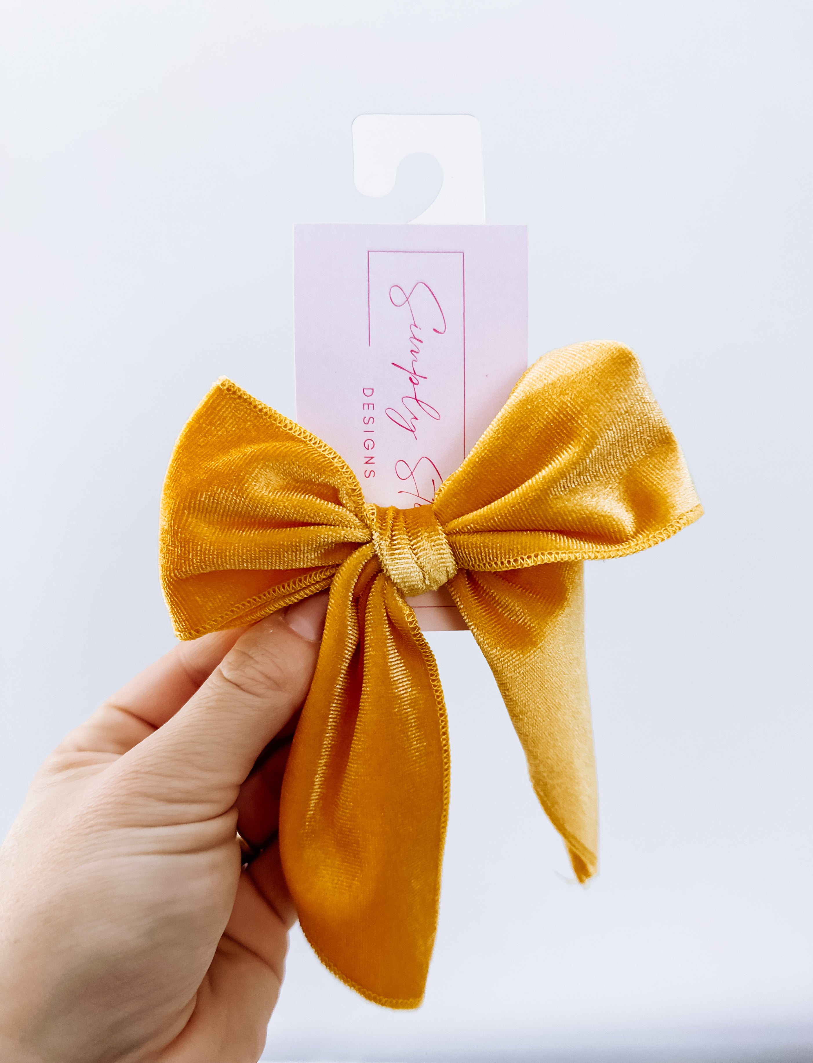 Infant-Child Velvet Hair Bow Clip