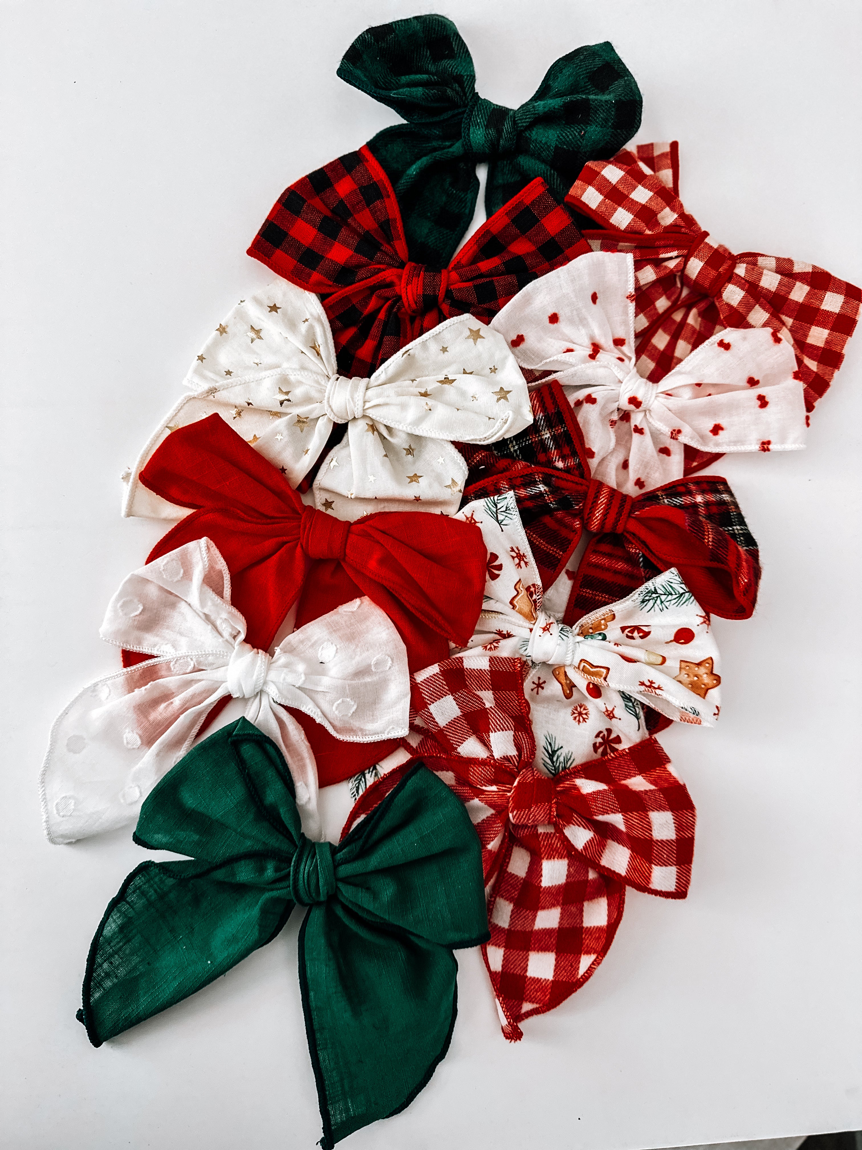 Christmas Infant-Child Hair Bow Clips