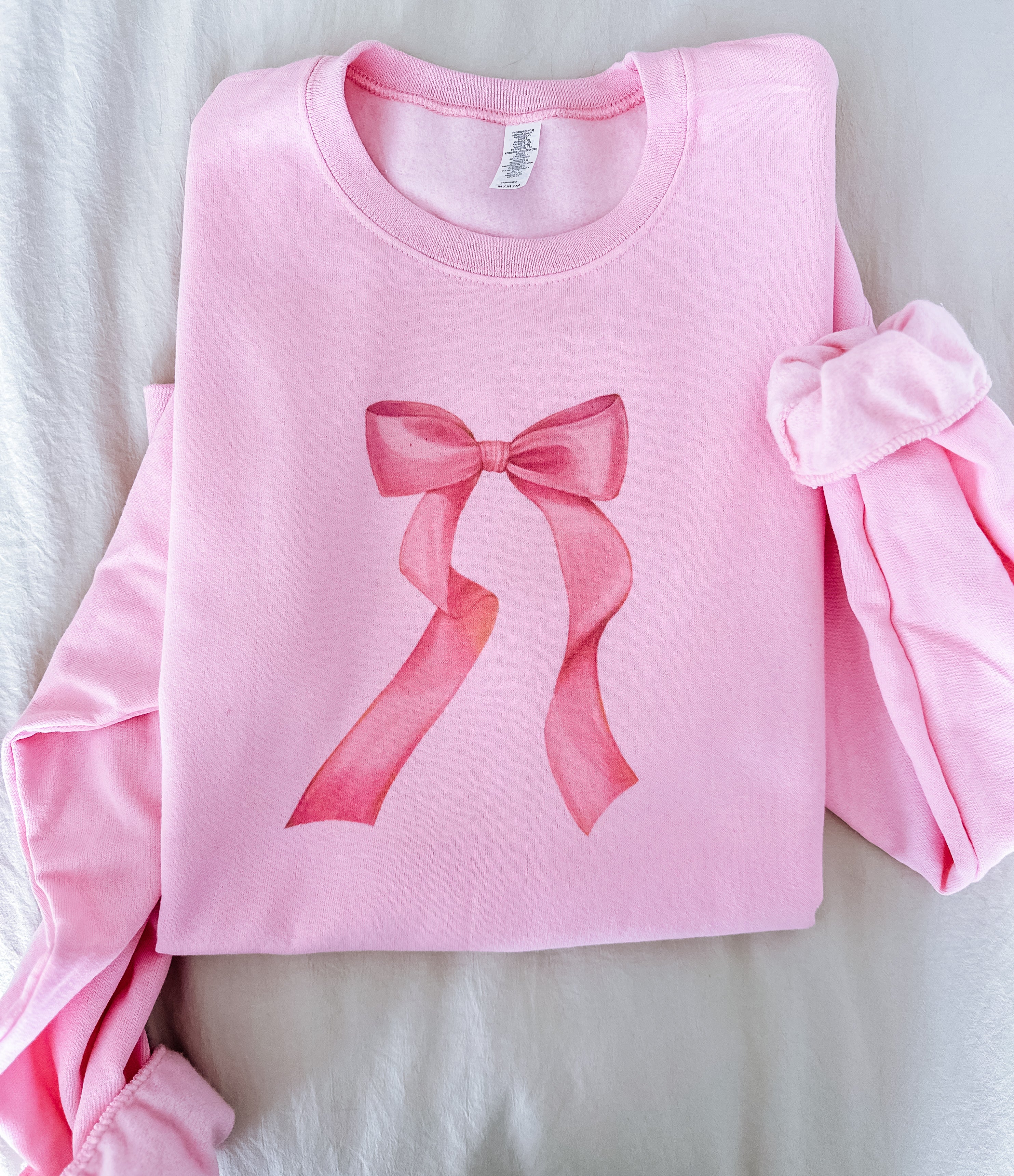 Pink Bow Era Girly Pink Crewneck Sweatshirt