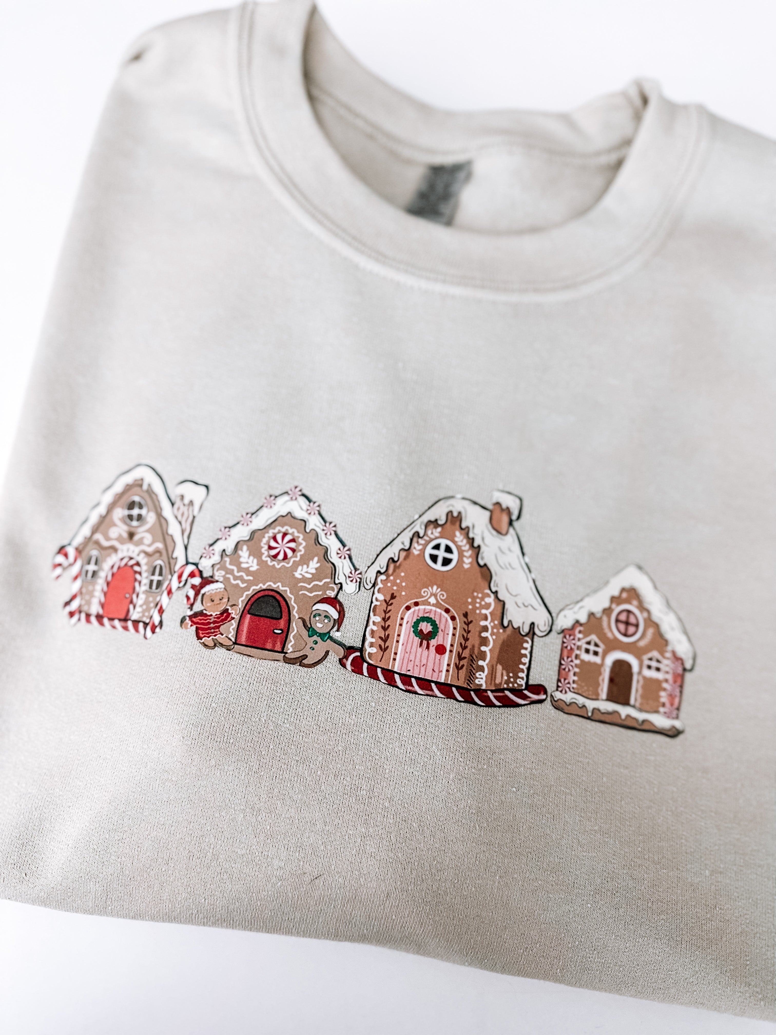 Tan Gingerbread Christmas Crewneck