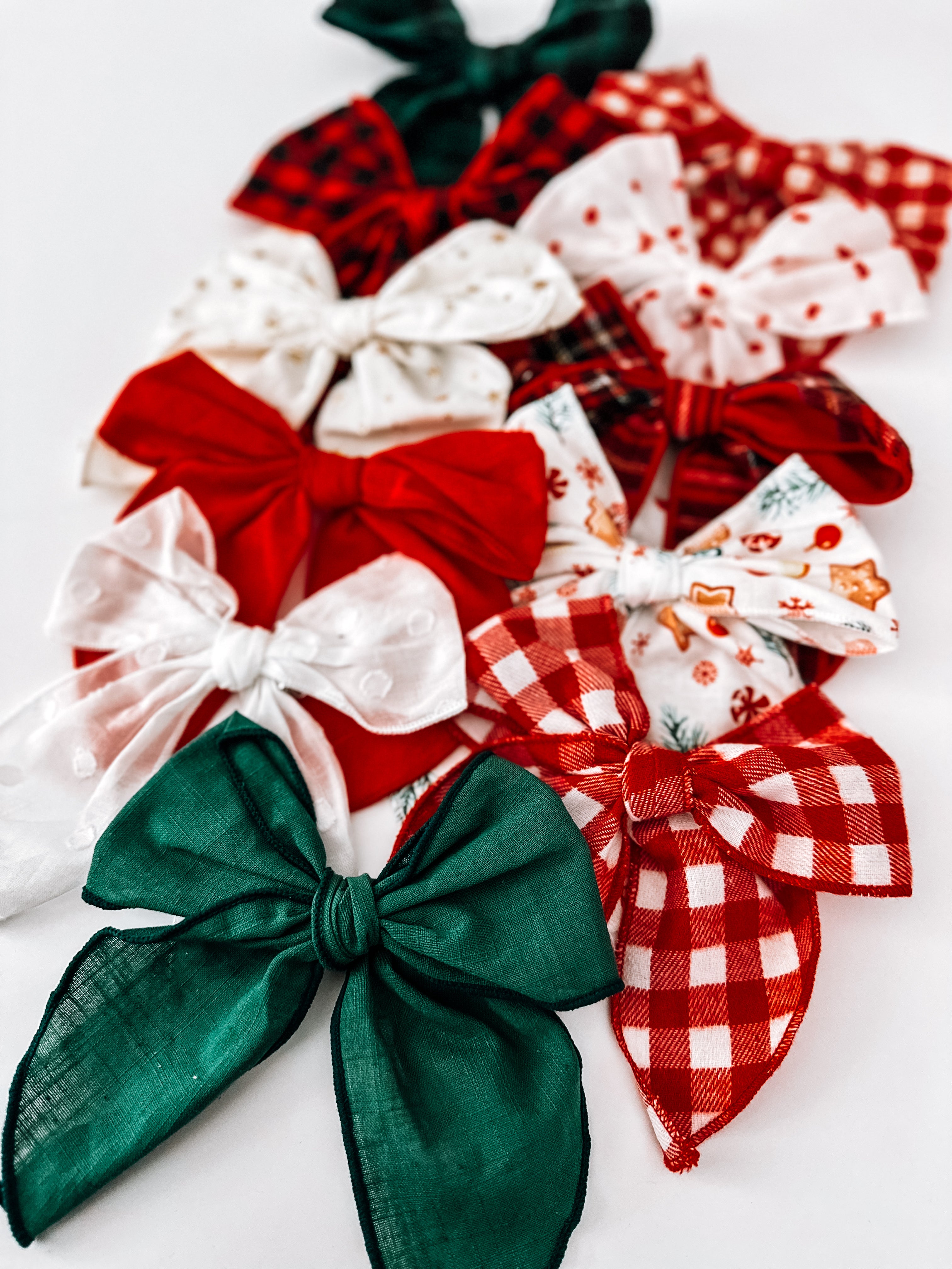 Christmas Infant-Child Hair Bow Clips