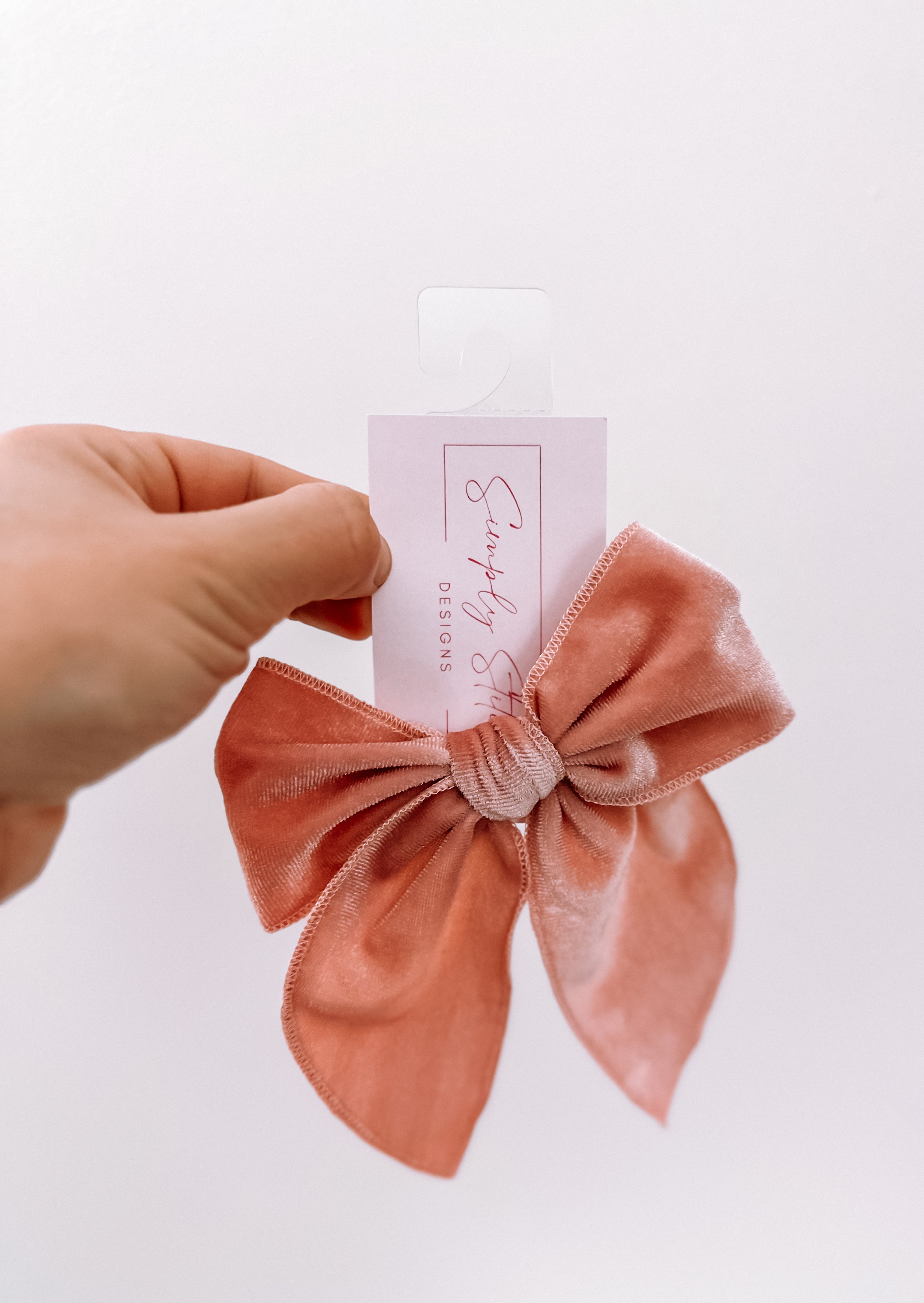 Infant-Child Velvet Hair Bow Clip