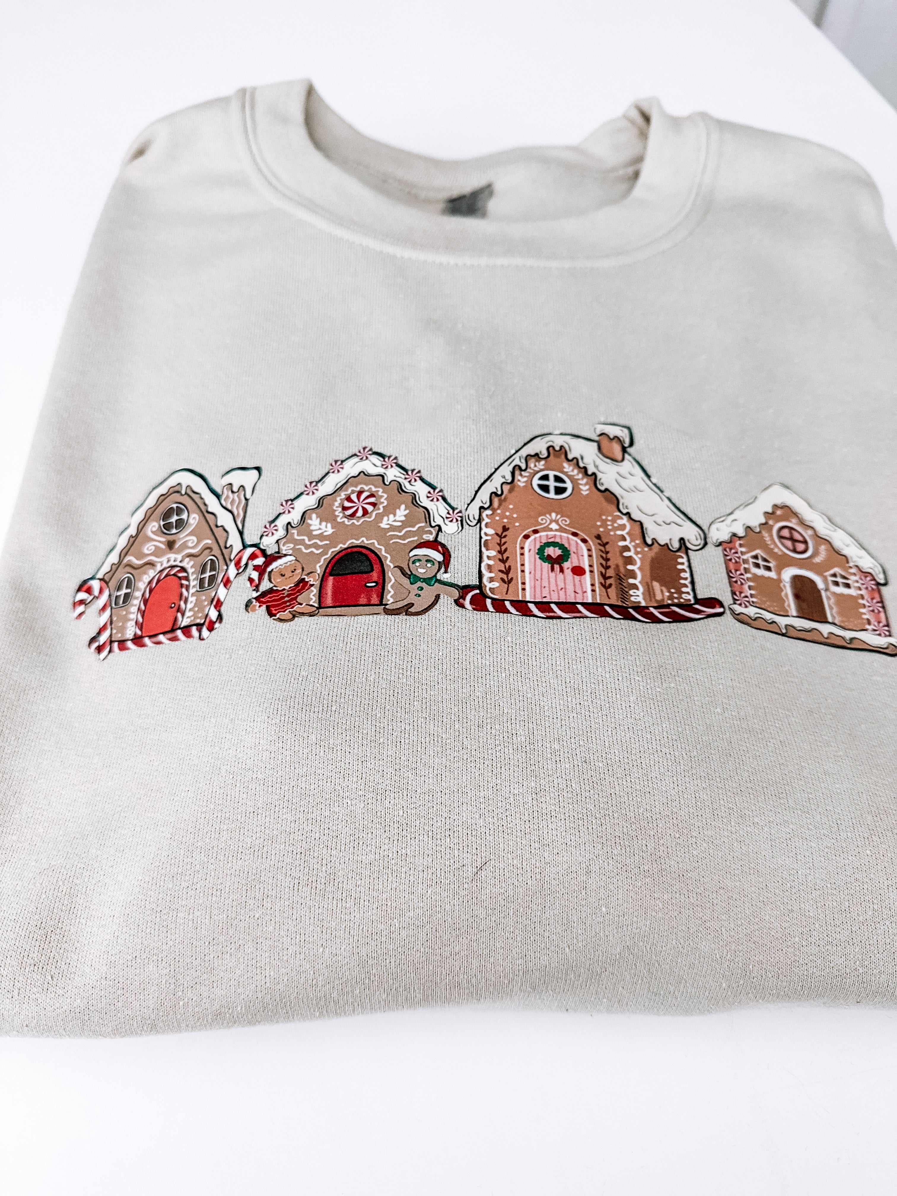 Tan Gingerbread Christmas Crewneck