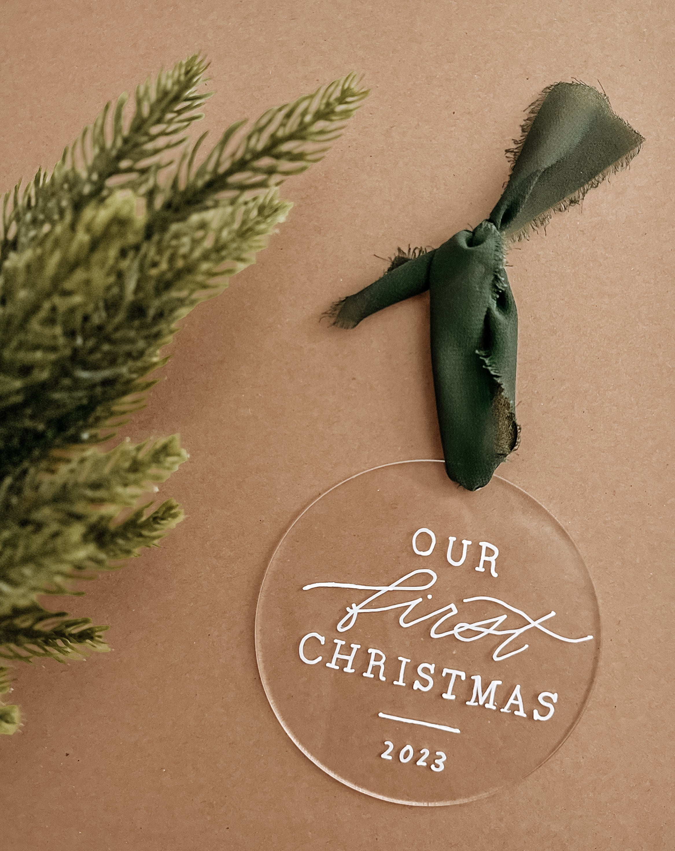 Our First Christmas 2023 Acrylic Christmas Ornament