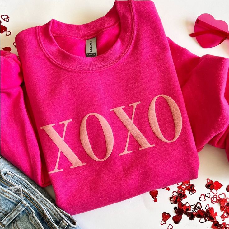 XOXO Hot Pink Valentine Crewneck