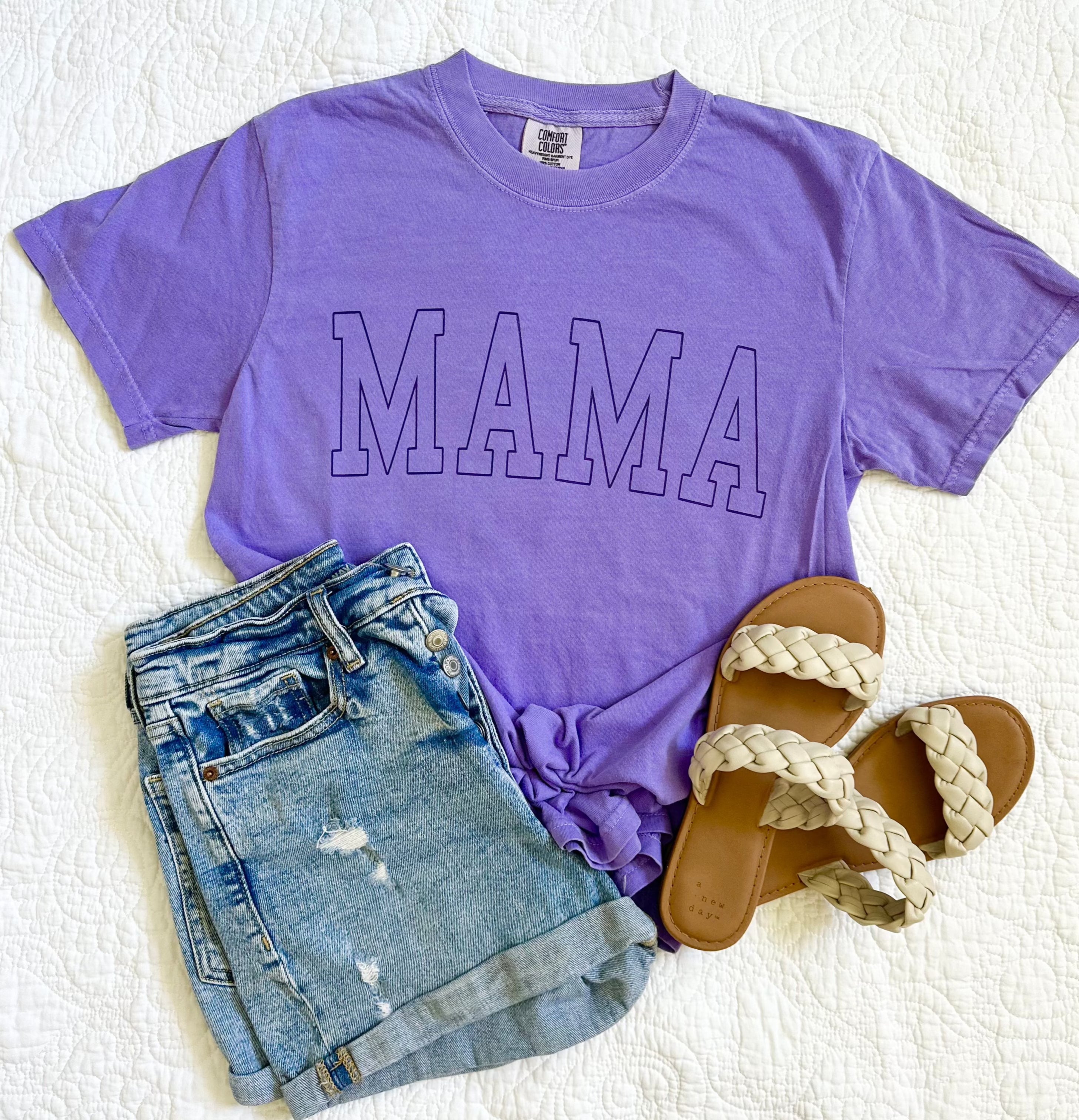 MAMA Purple Retro T-Shirt