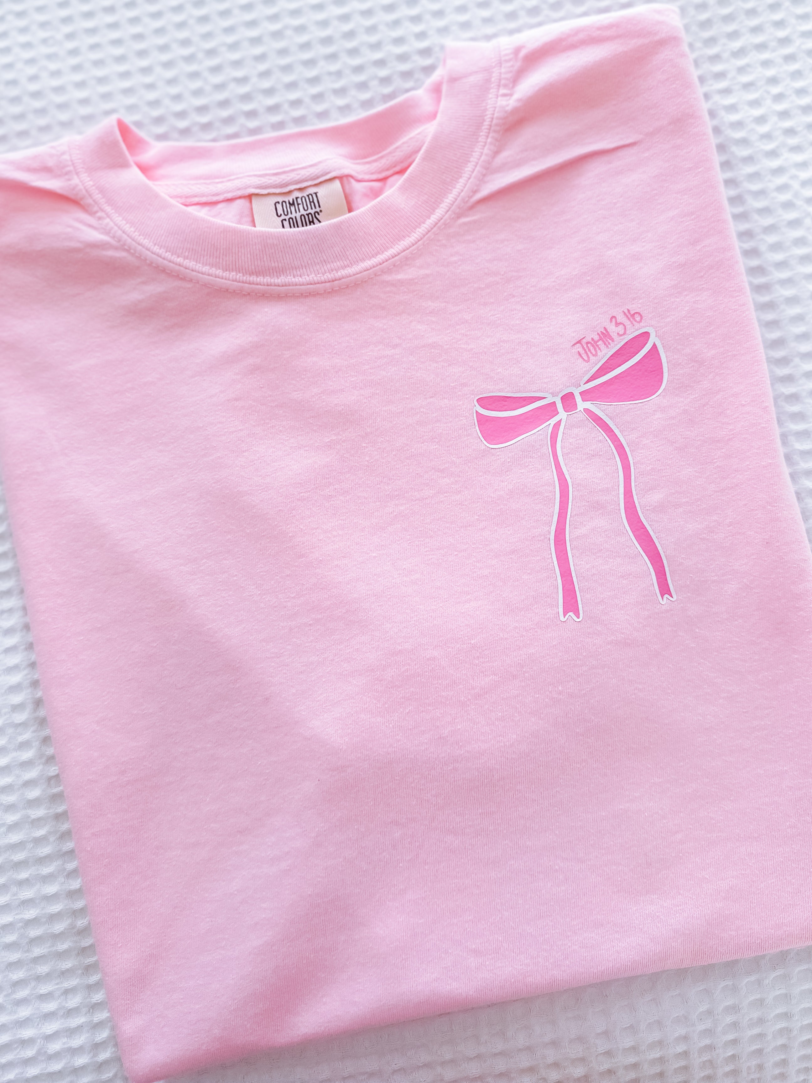 You Are So Loved John 3:16 Pink T-Shirt, Faith-Inspired Comfort Colors T-Shirt
