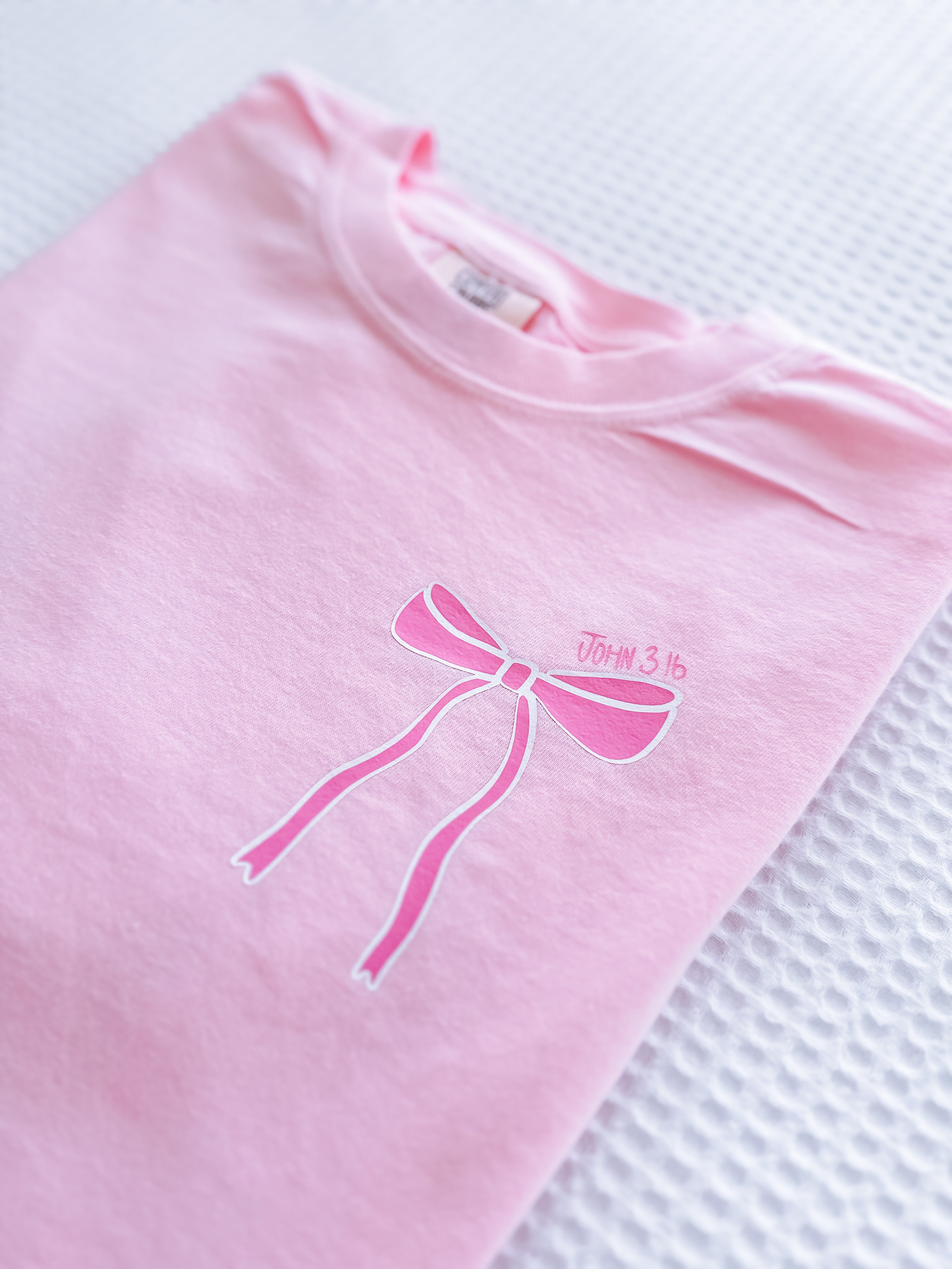 You Are So Loved John 3:16 Pink T-Shirt, Faith-Inspired Comfort Colors T-Shirt