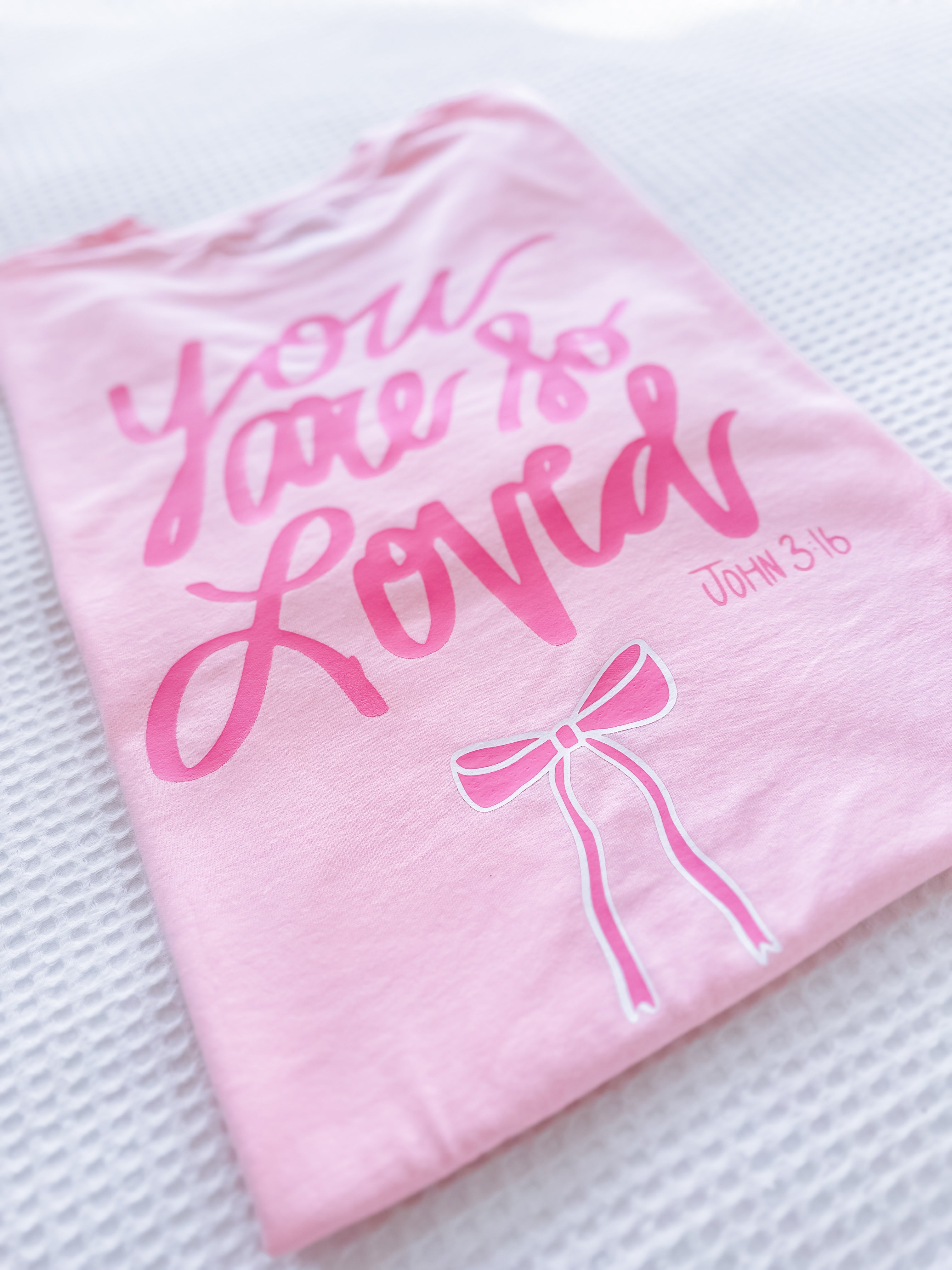 You Are So Loved John 3:16 Pink T-Shirt, Faith-Inspired Comfort Colors T-Shirt