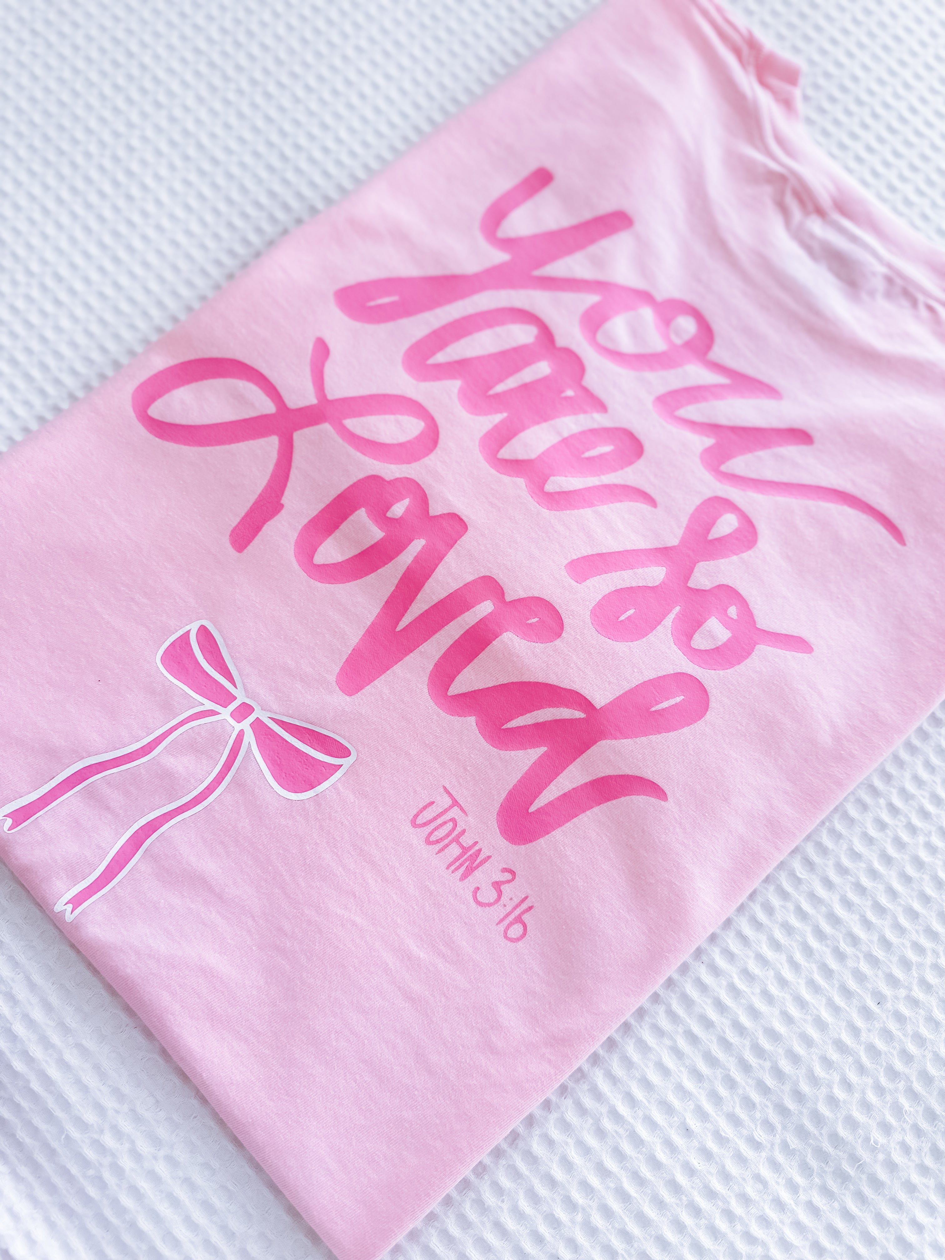 You Are So Loved John 3:16 Pink T-Shirt, Faith-Inspired Comfort Colors T-Shirt