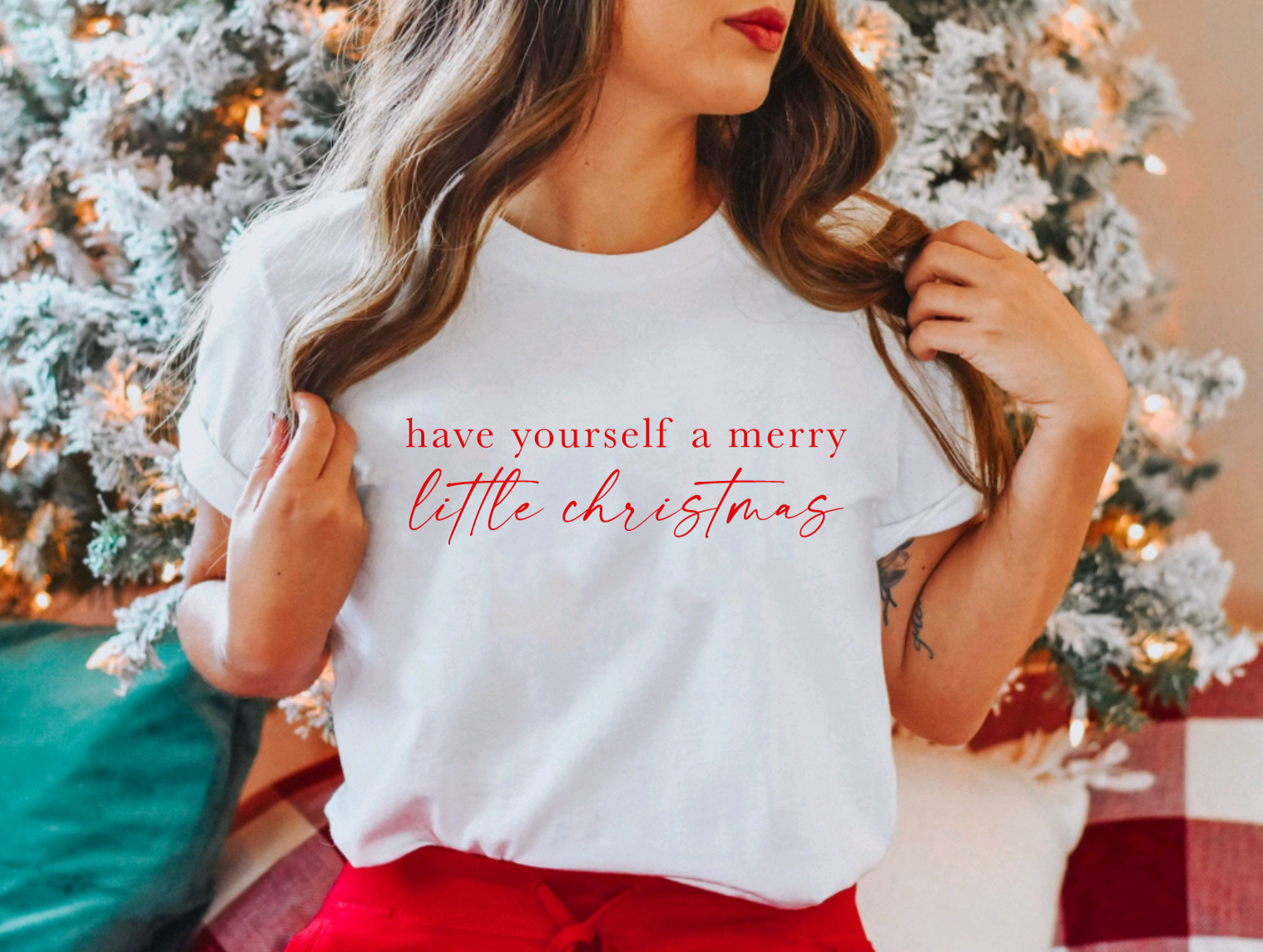 Have Yourself A Merry Little Christmas White Tee