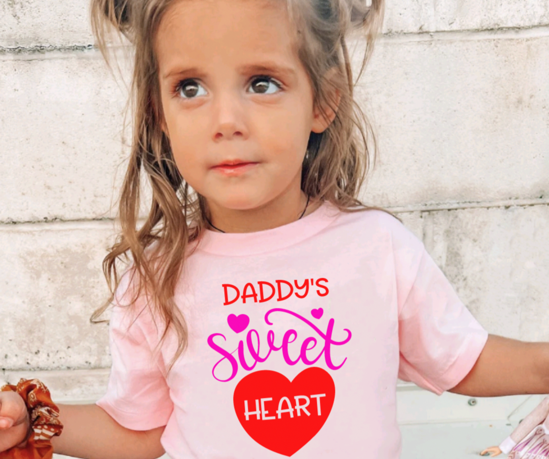 Daddy's Little Valentine Pink Long Sleeve Bodysuit