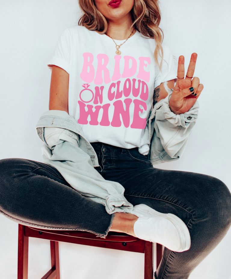 Bride on Could Wine Bachelorette Shirt for Bride