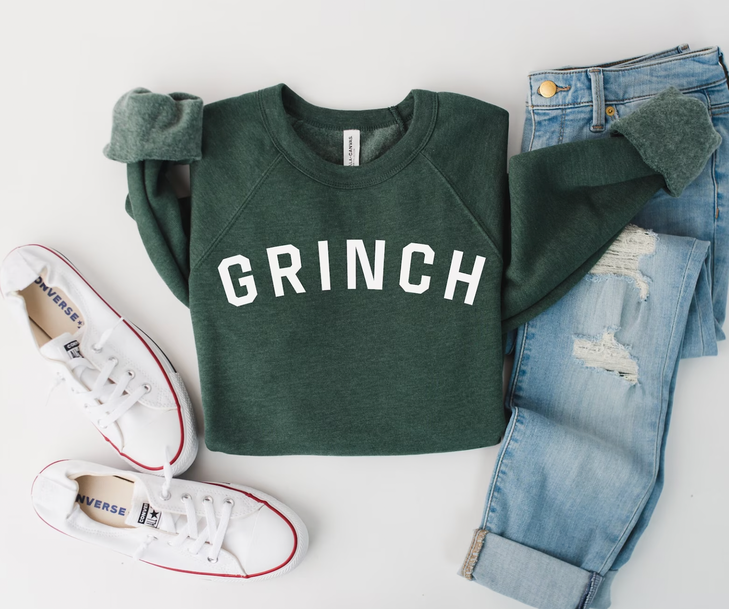 Christmas Movie Dark Green Bella Canvas Crewneck