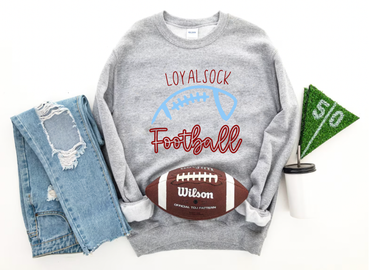 Customized School Spirit Football Crewneck Sweatshirt