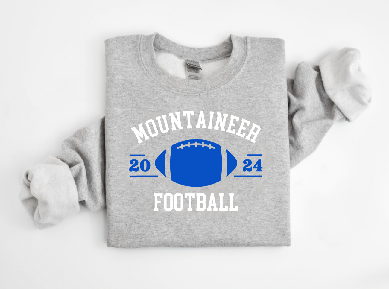 Customized School Spirit Football Crewneck Sweatshirt