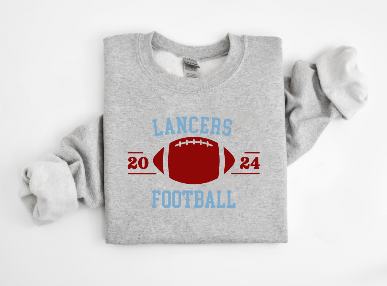 YOUTH Customized School Spirit Football Crewneck Sweatshirt