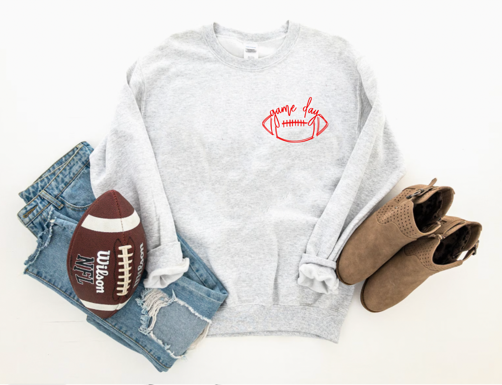 Custom Color Game Day Football Crewneck