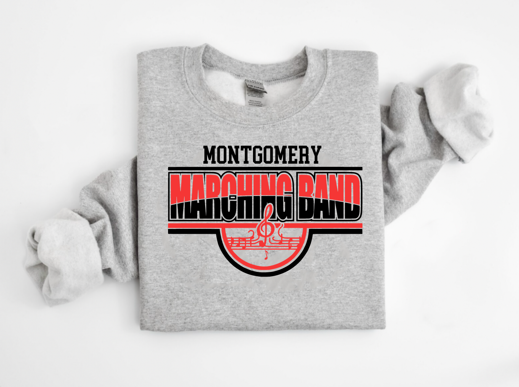 Customized School Spirit Marching Band Crewneck