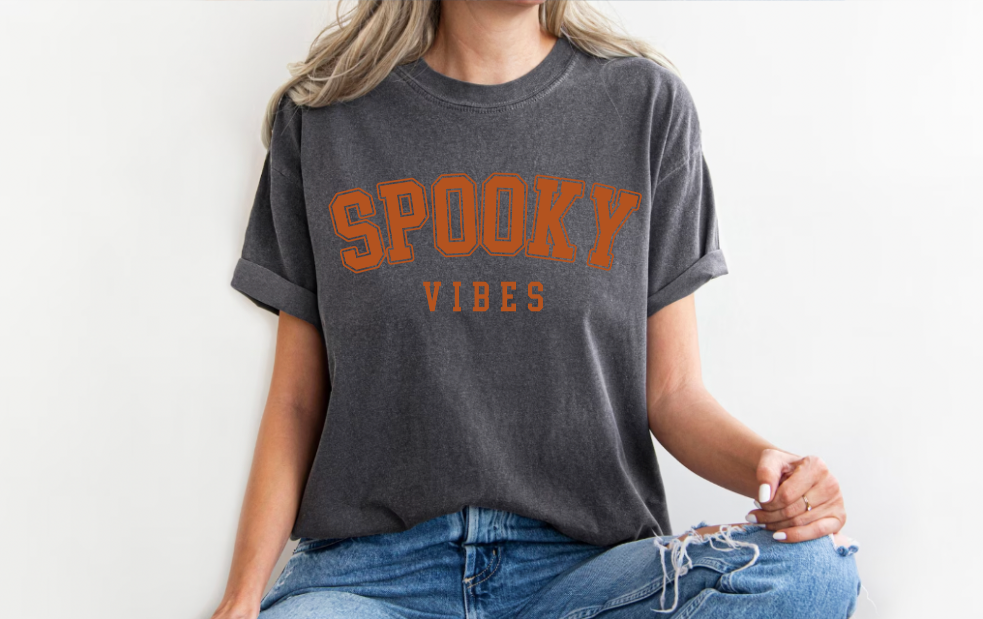 Spooky Vibes Comfy Grey Comfort Colors Shirt