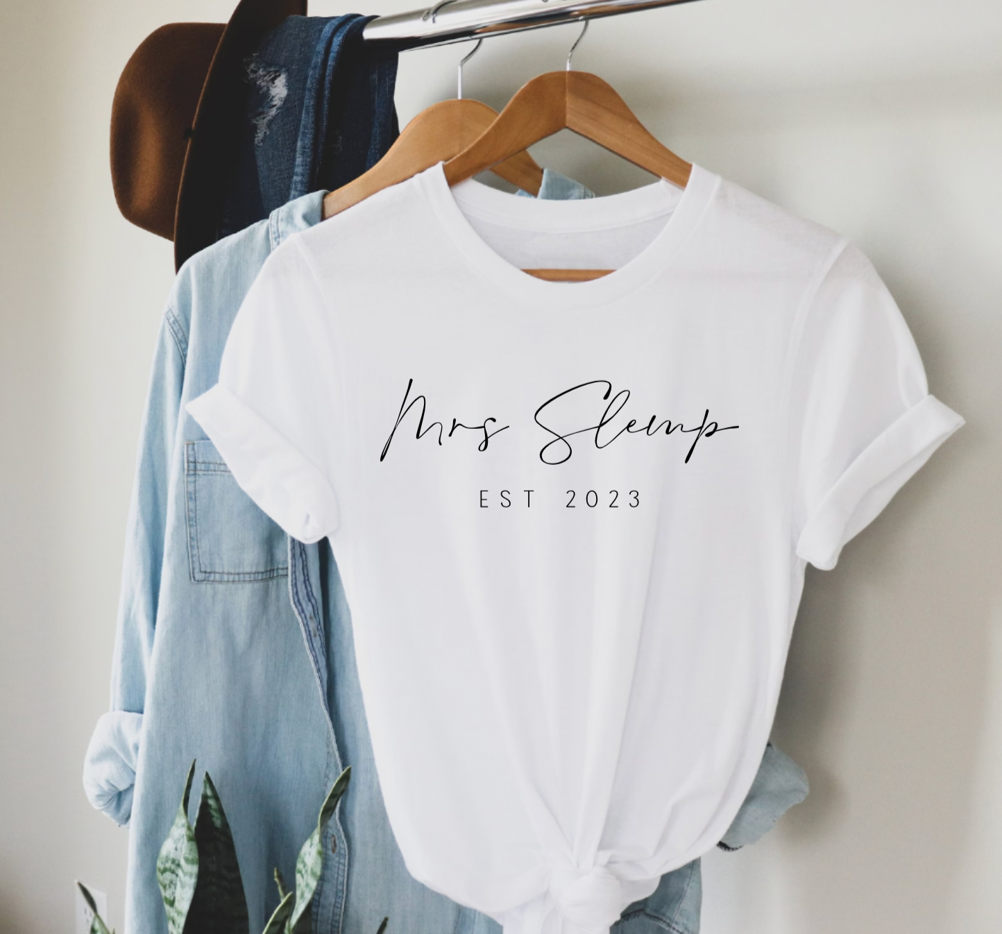 Personalized White Shirt for Bride