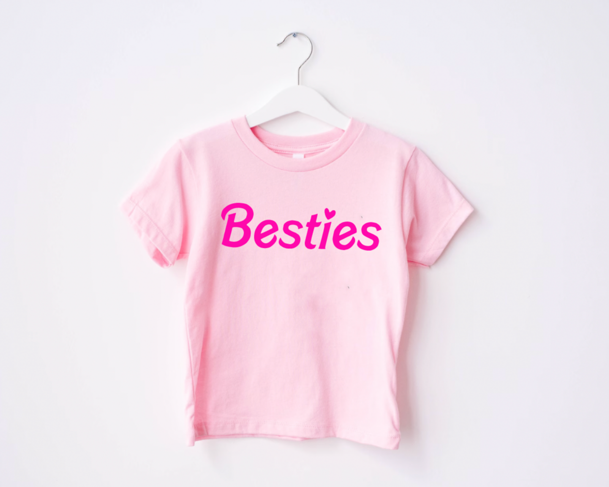 Besties Light Pink Matching T-Shirt Set