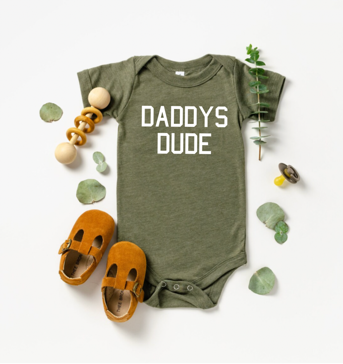 Daddy's Dude Olive Green Tee