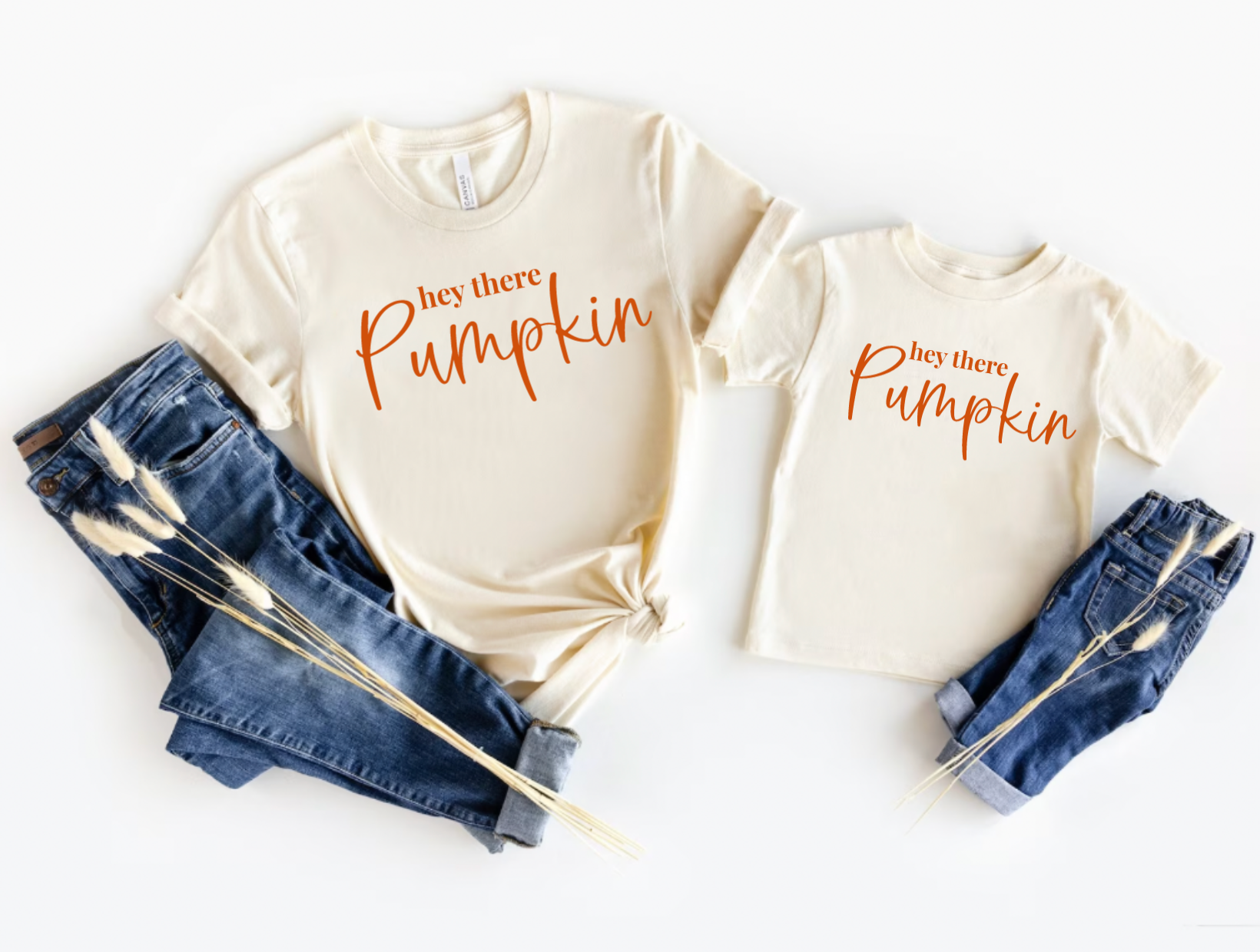 Hey There Pumpkin Matching Mommy & Me Shirts for Babies, Toddlers, and Kids