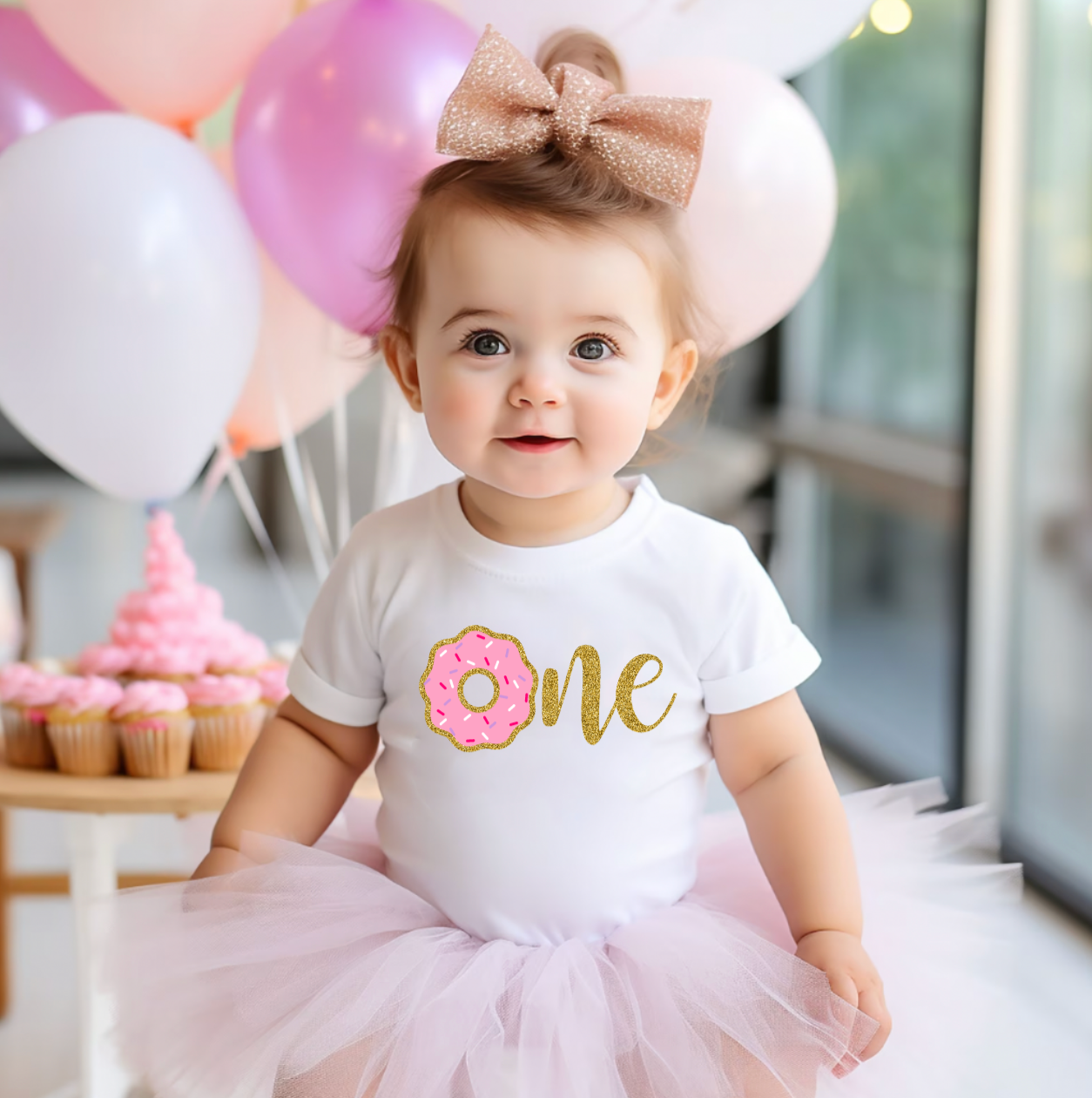 ONE First Birthday Donut Themed Tee