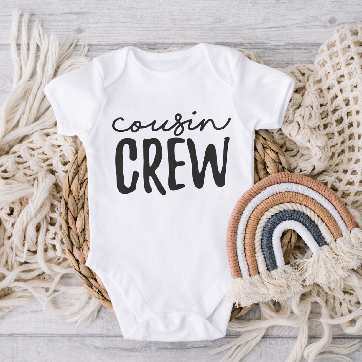 Cousins Crew White Matching White Tees