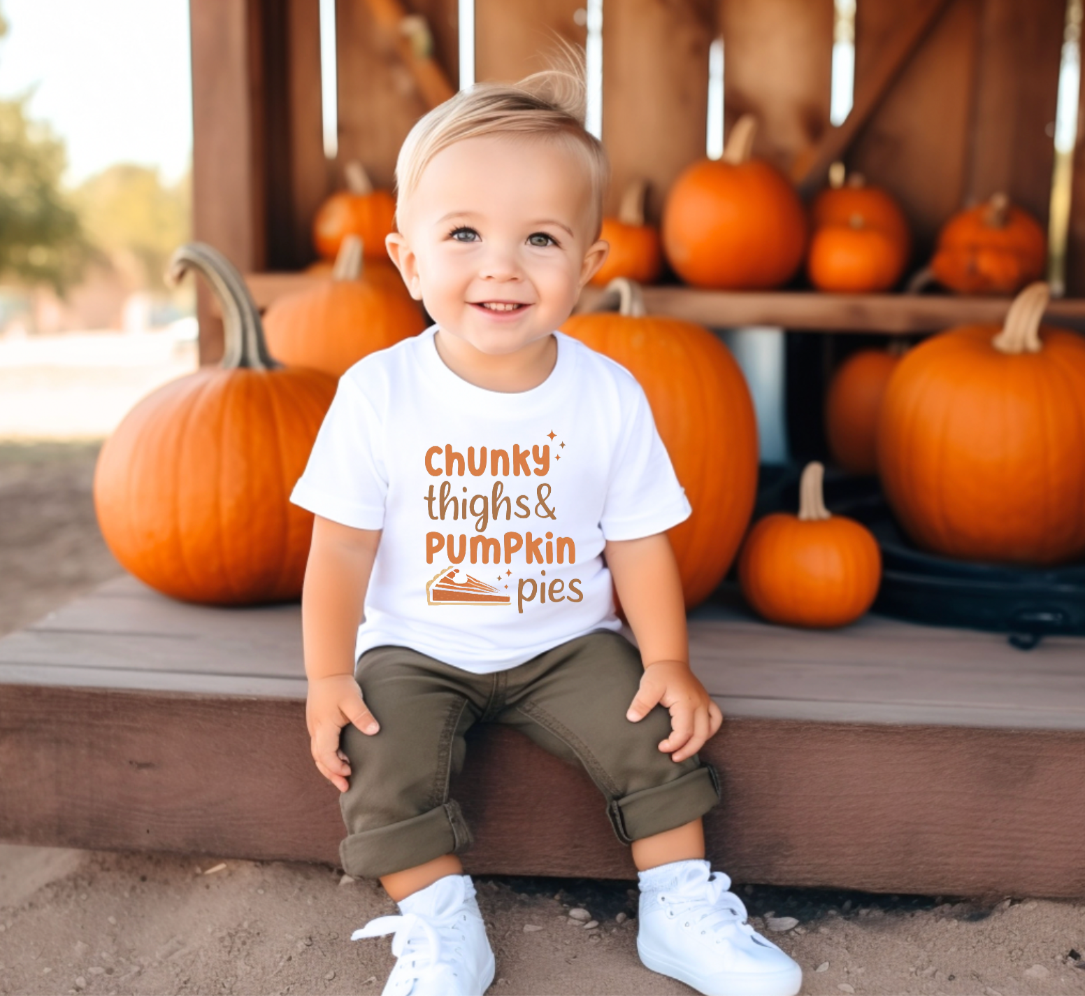 Chunky Thighs & Pumpkin Pies White Shirt