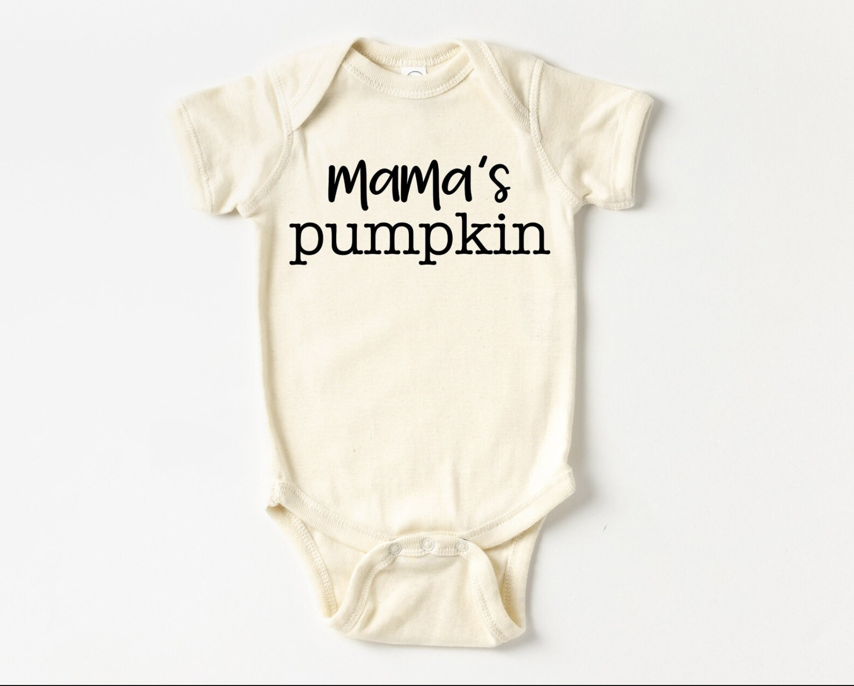 Mama's Pumpkin Natural Short Sleeve Bodysuit for Babies