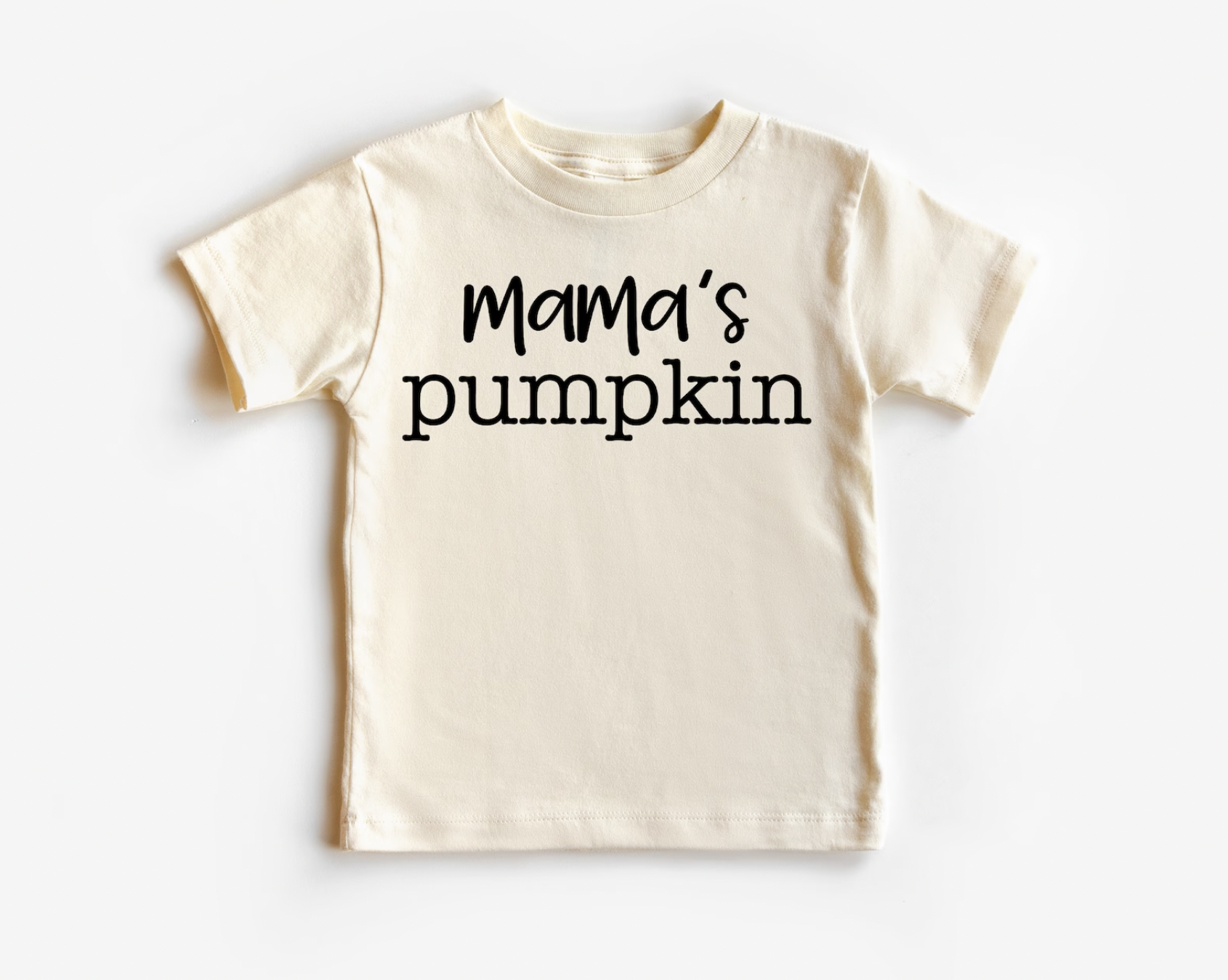 Mama's Pumpkin Natural Short Sleeve Shirt for Toddlers