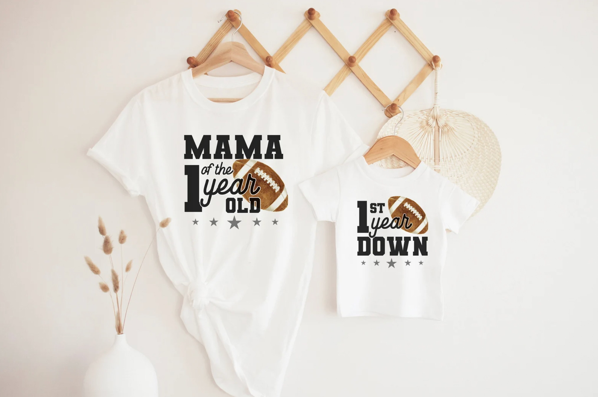 First Birthday First Year Down Matching Tees