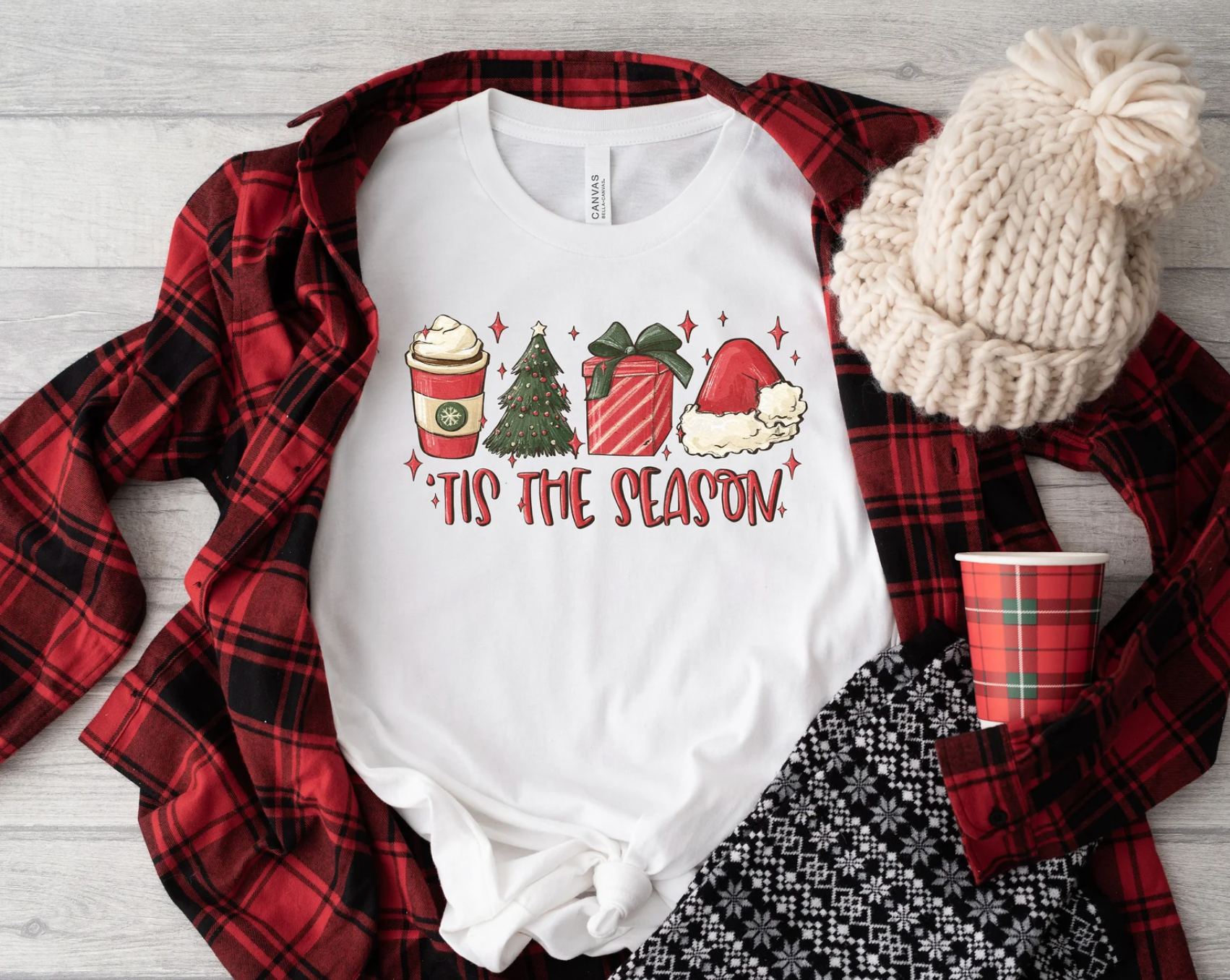 Tis The Season Christmas White Tee