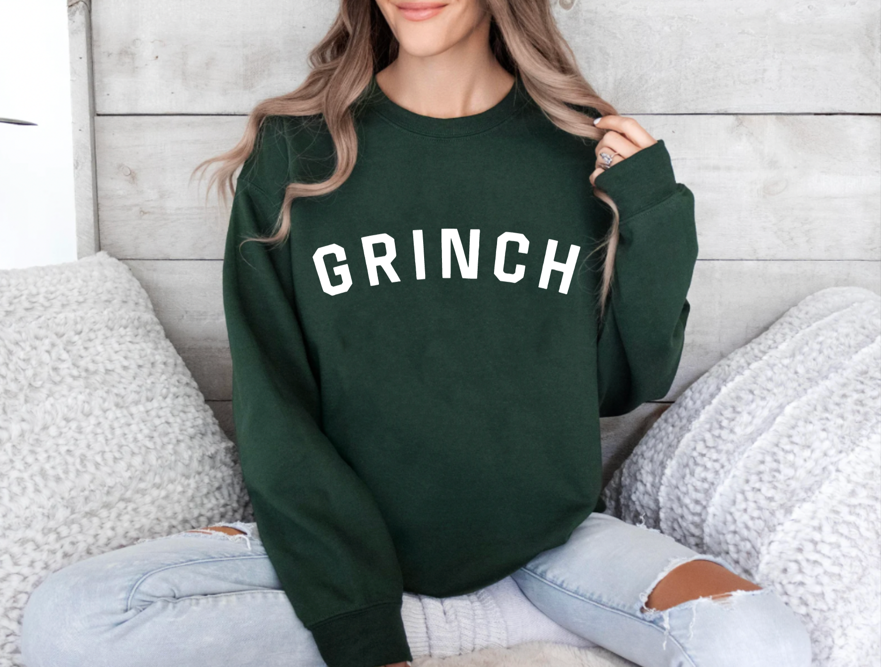 Christmas Movie Dark Green Crewneck
