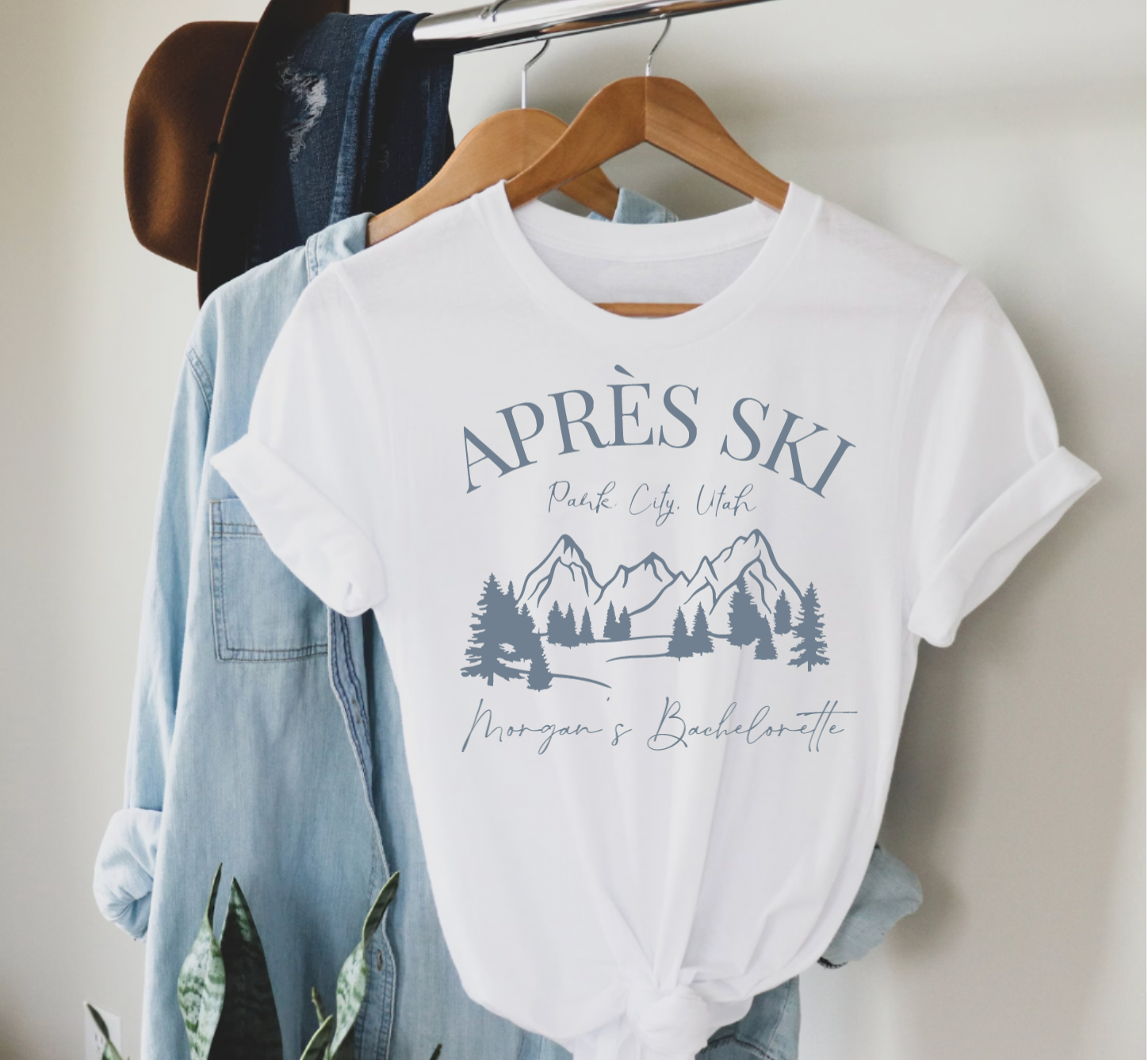 Apres Ski Park City Utah Bachelorette Winter Skiing Oversized Shirt for Bachelorette Party