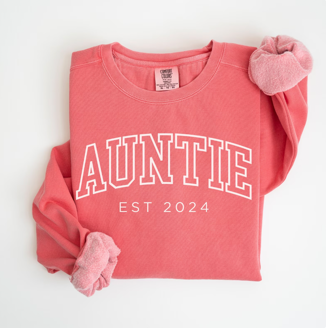 Auntie Watermelon Comfort Colors Crewneck Sweatshirt
