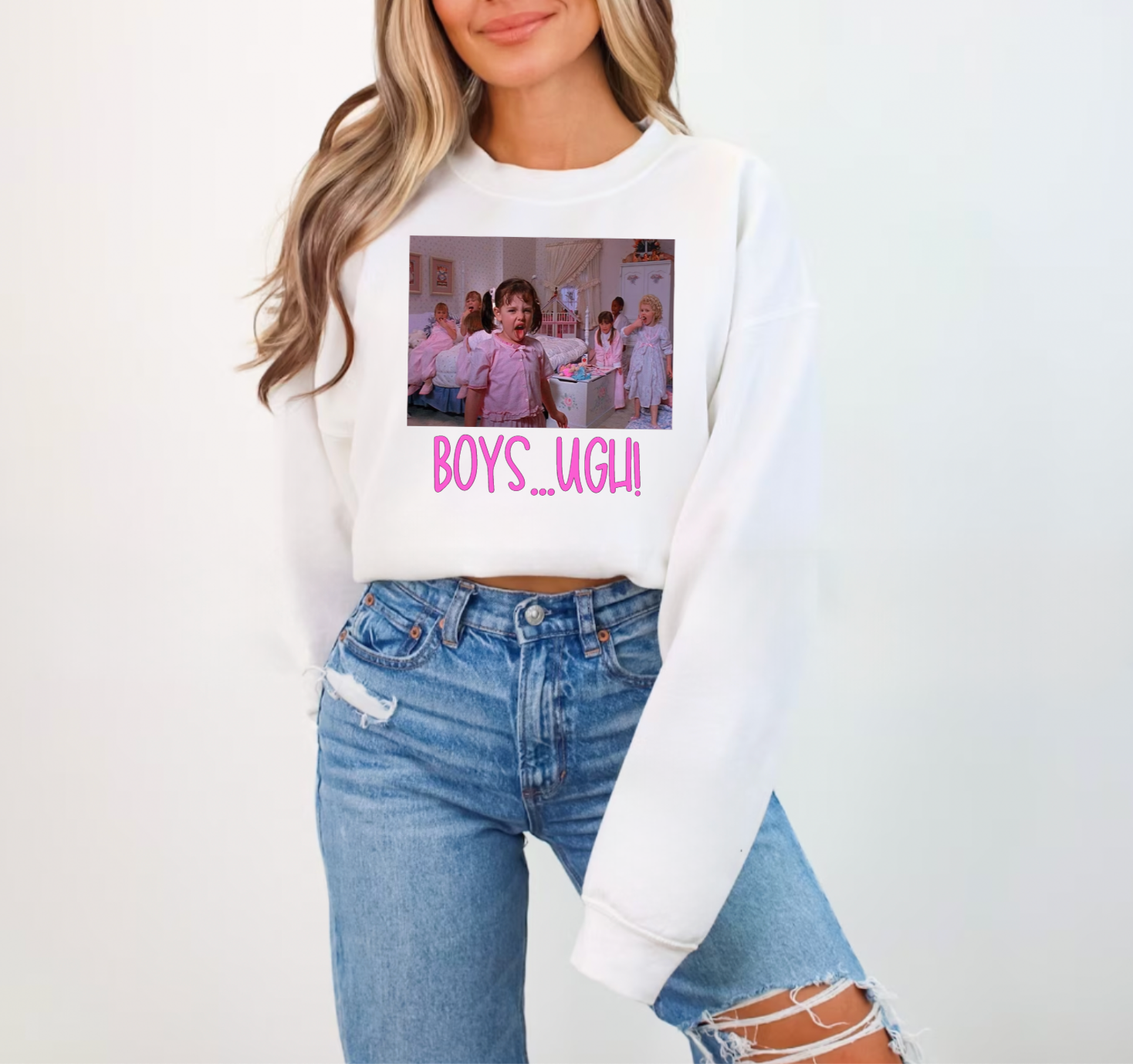 Boys...UGH Funny Valentines Day Crewneck or T-Shirt