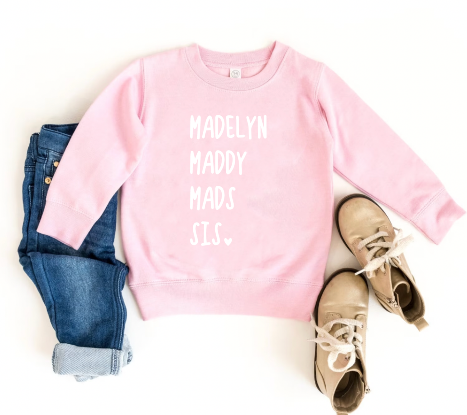 Personalized Nickname Kids Pink T-Shirt