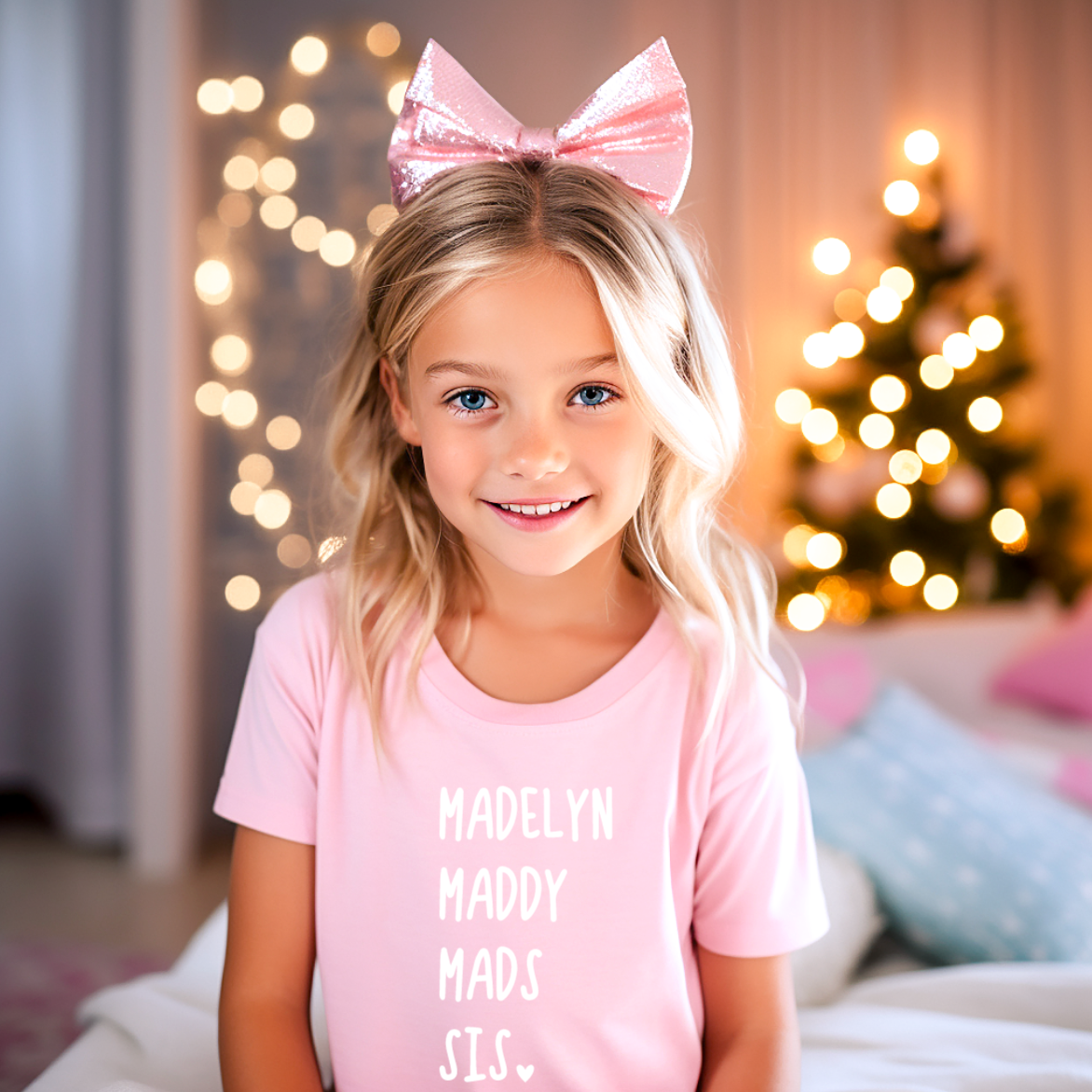 Personalized Nickname Kids Pink T-Shirt