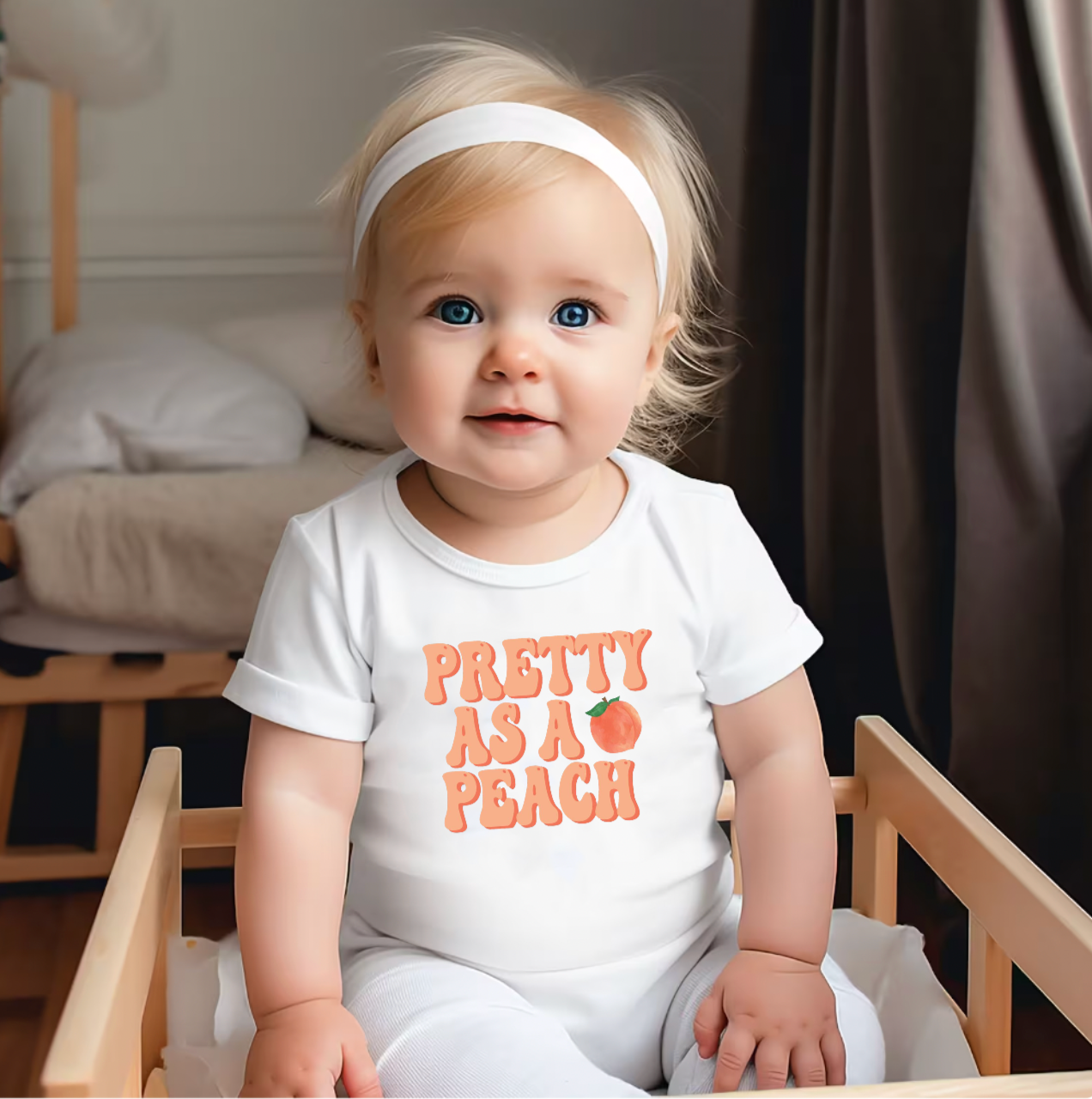 Pretty as a Peach Whtie Bodysuit