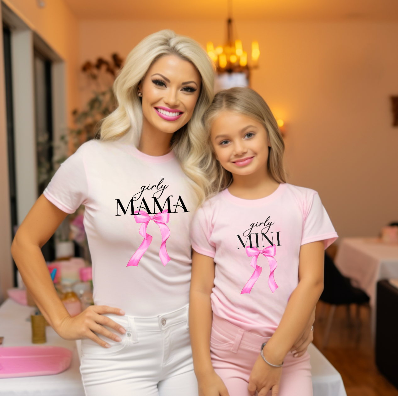 Girly Mama and Girly Mini Matching T-Shirt Set