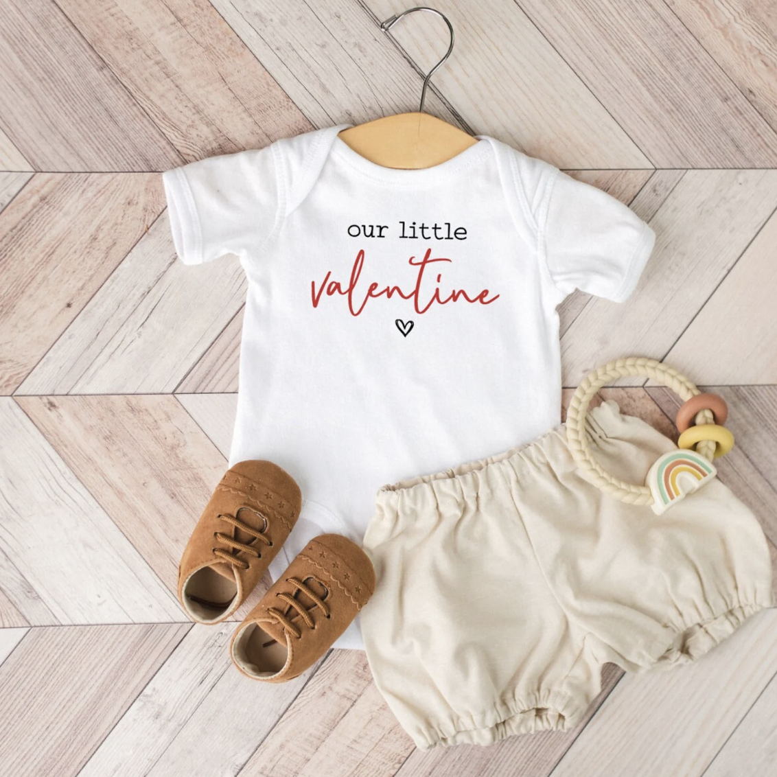 Our Little Valentine Short Sleeve Bodysuit