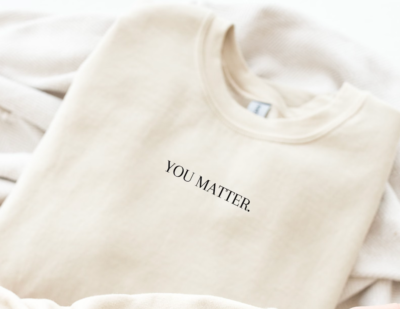 You Matter Tan Crewneck