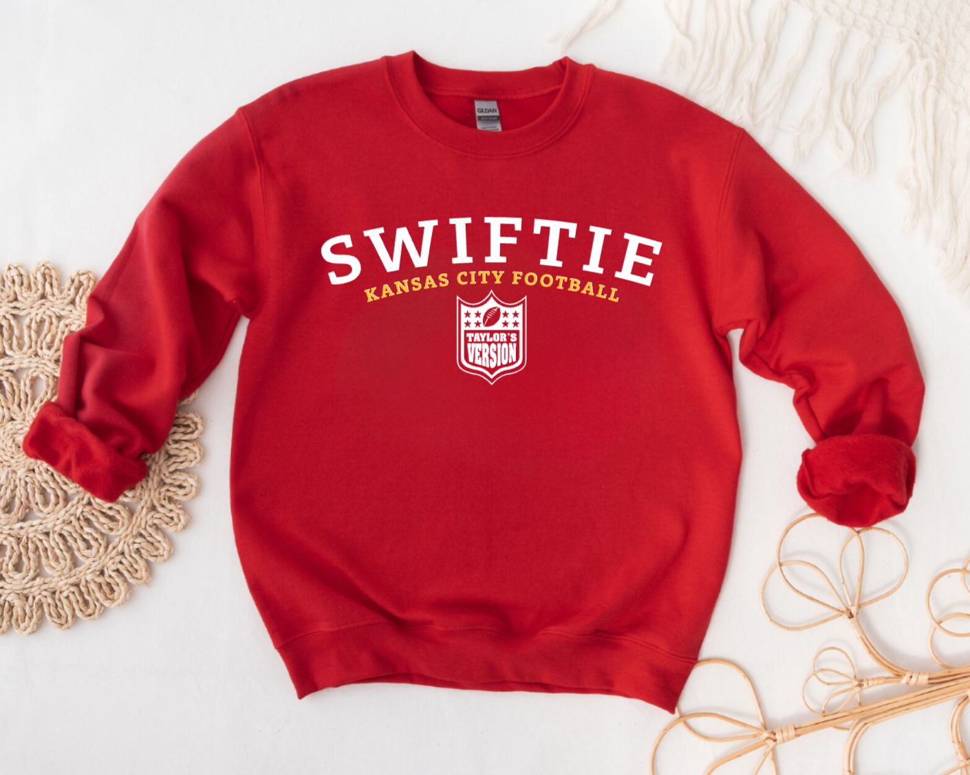Swifty Football Red Crewneck